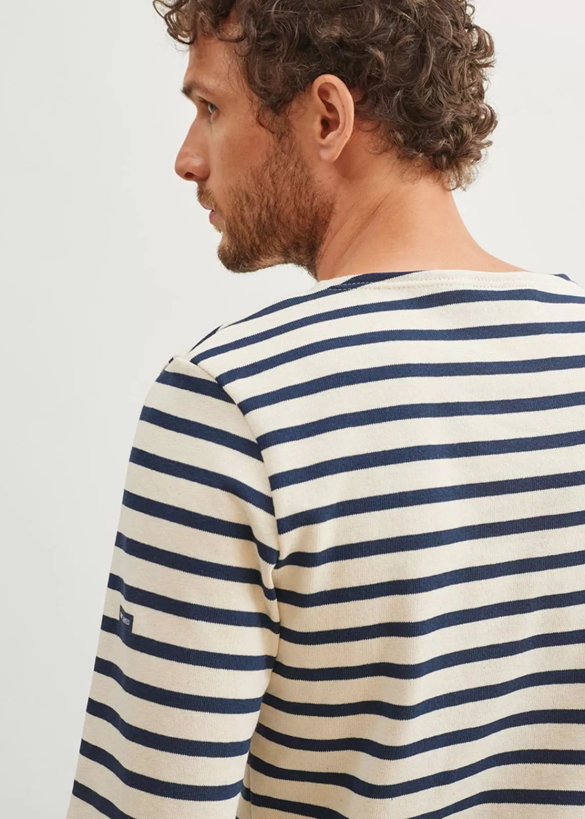 Sailor Striped Shirts>Saint James Meridien unisex striped sailor shirt ECRU/MARINE