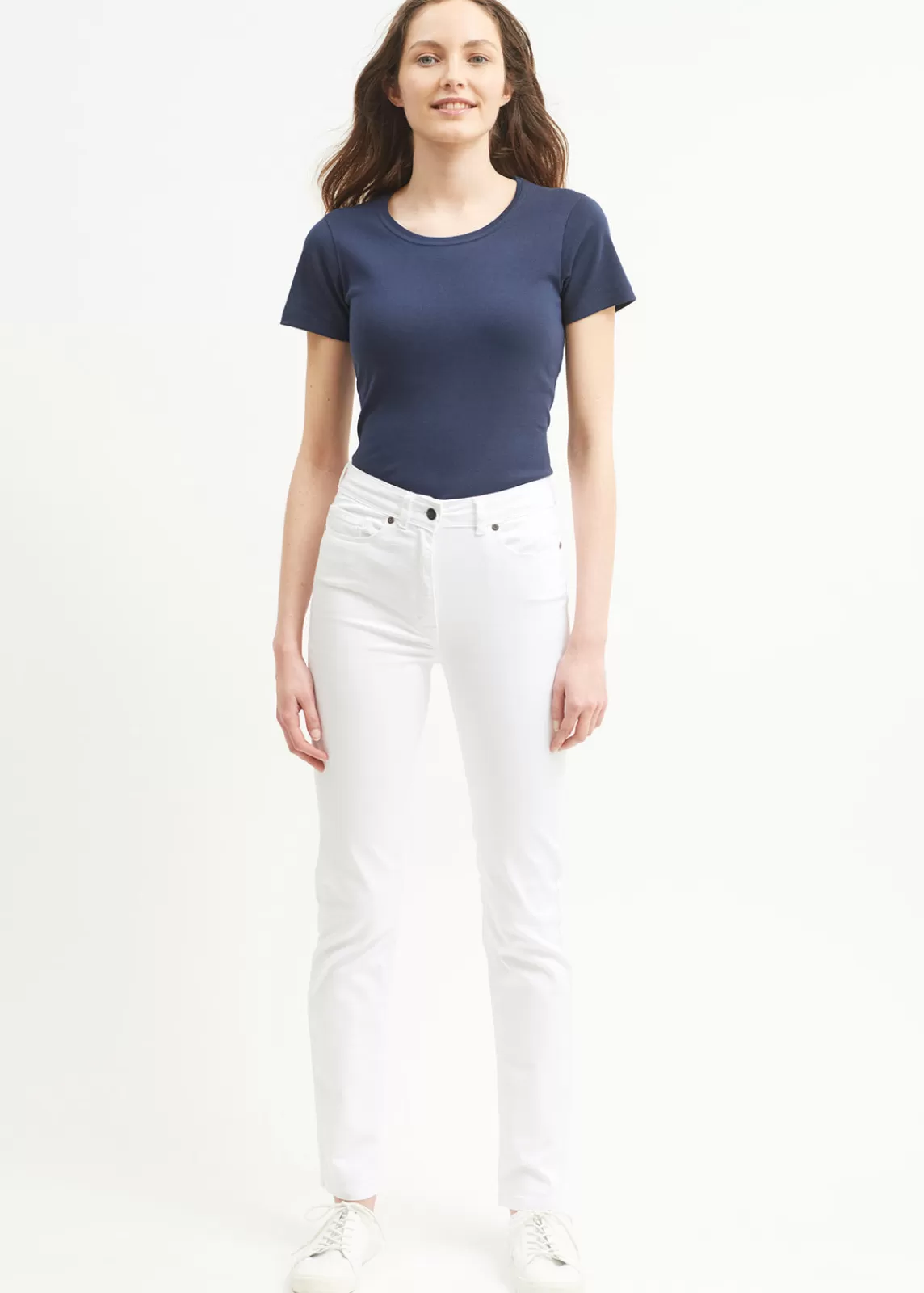 Trousers & Shorts>Saint James Mimosa high waist pants BLANC