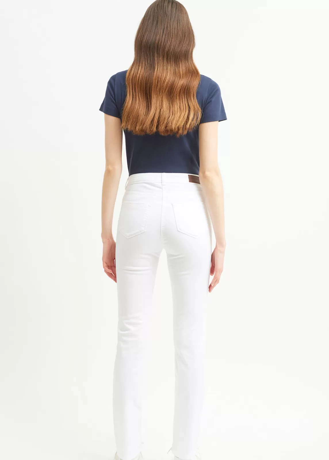 Trousers & Shorts>Saint James Mimosa high waist pants BLANC