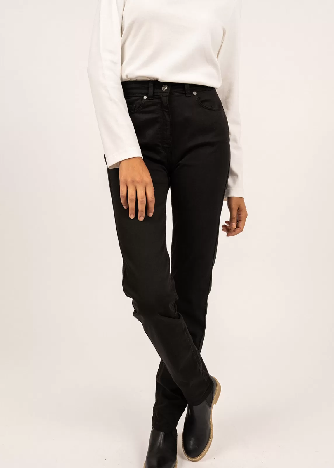 Trousers & Shorts>Saint James Mimosa high waist pants NOIR