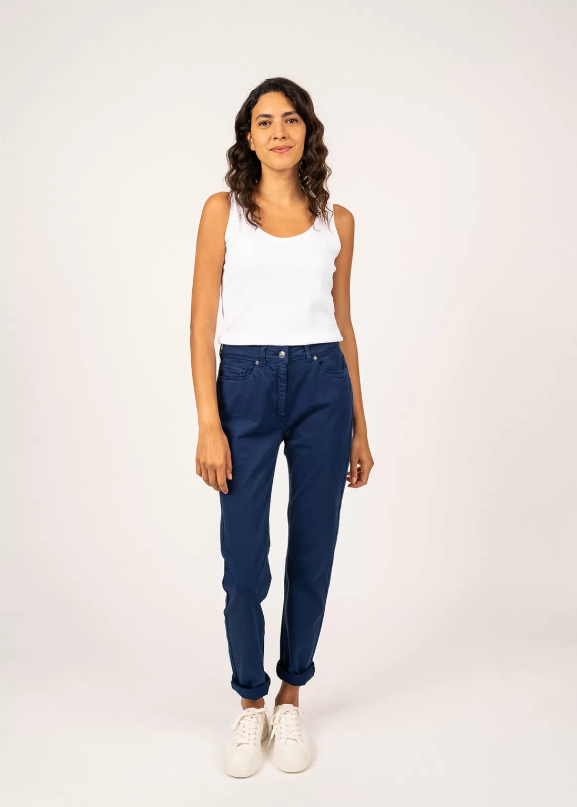 Trousers & Shorts>Saint James Mimosa high waist pants INDIGO