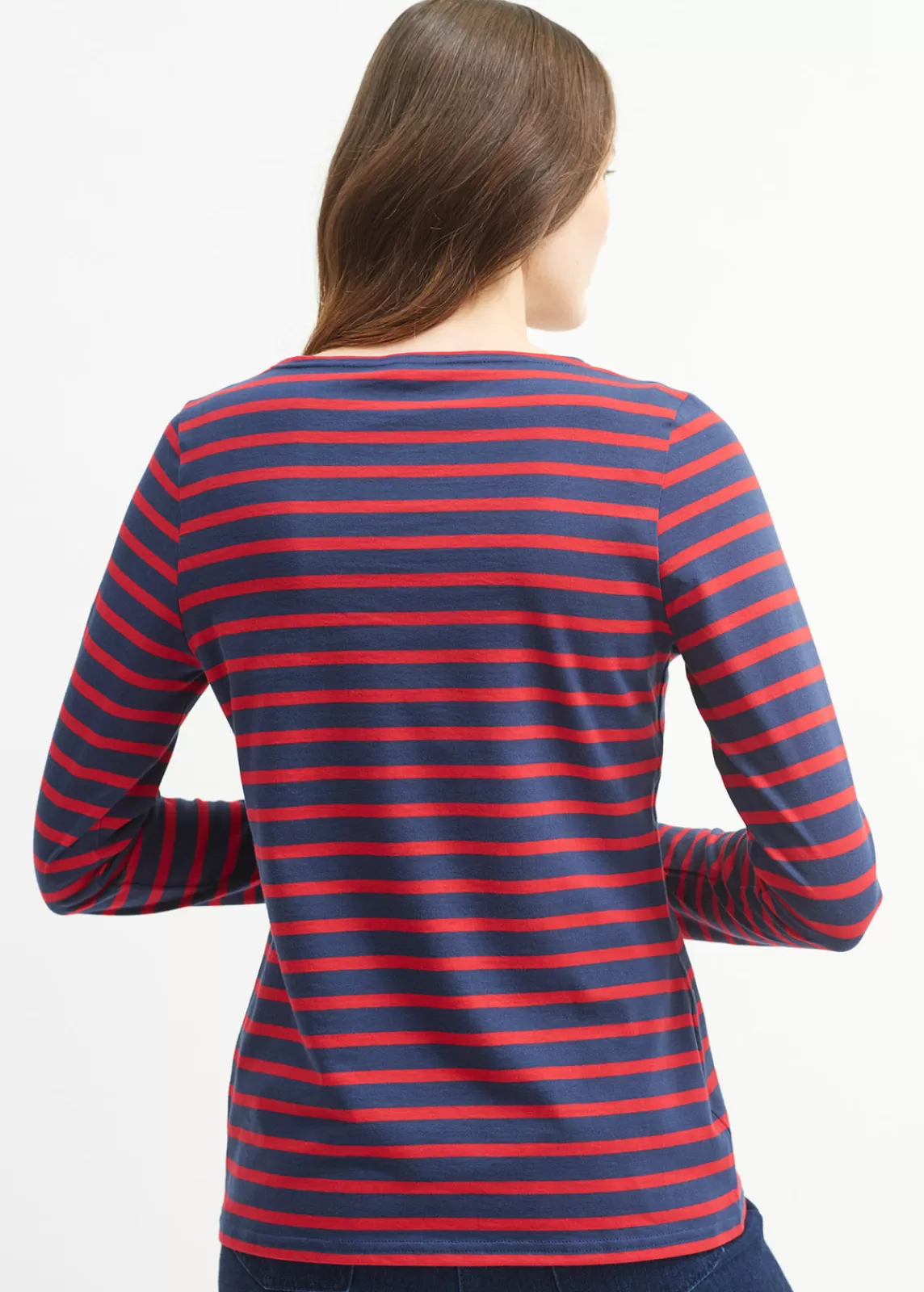 Accessories>Saint James Minquidame striped sailor shirt MARINE/TULIPE