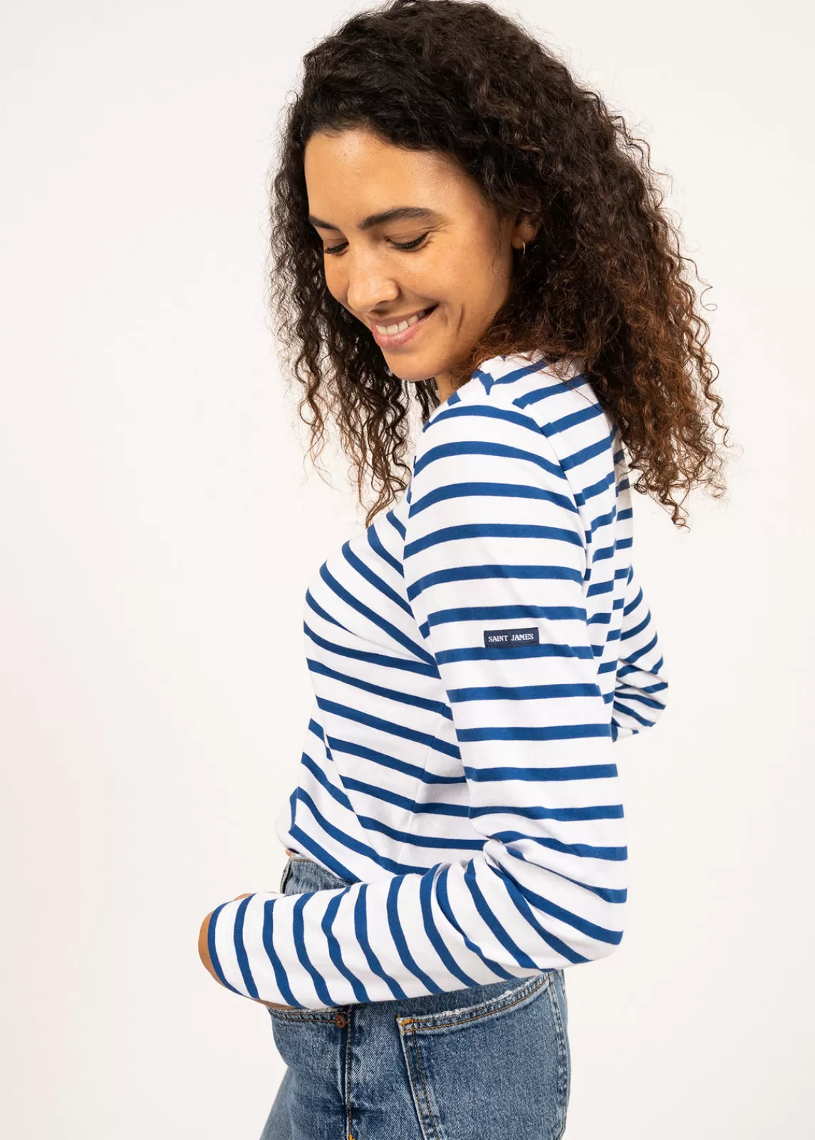 Sailor Striped Shirts>Saint James Minquidame striped sailor shirt NEIGE/GITANE