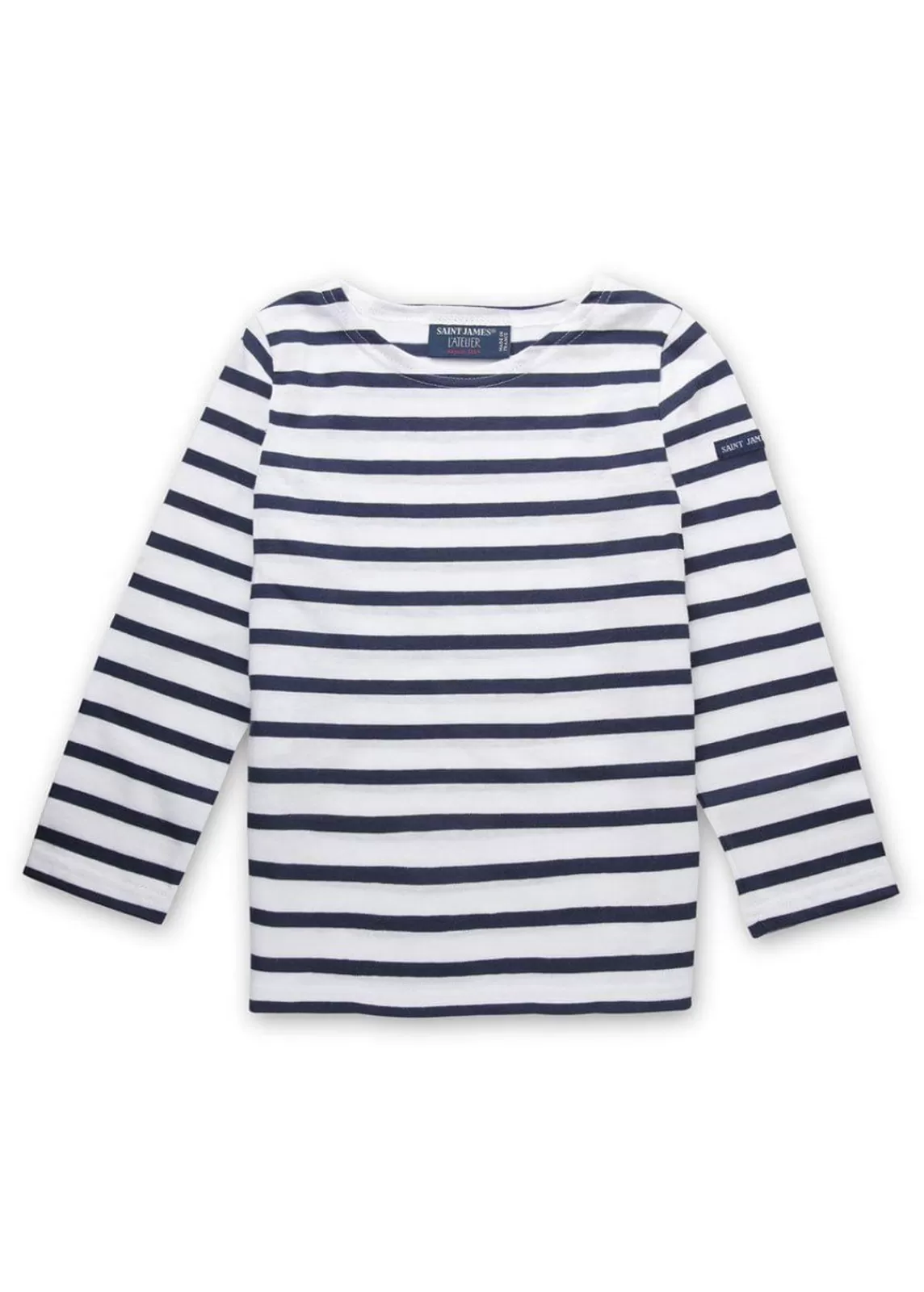 Sailor Striped Shirts>Saint James Minquiers striped sailor shirt for kids NEIGE/MARINE