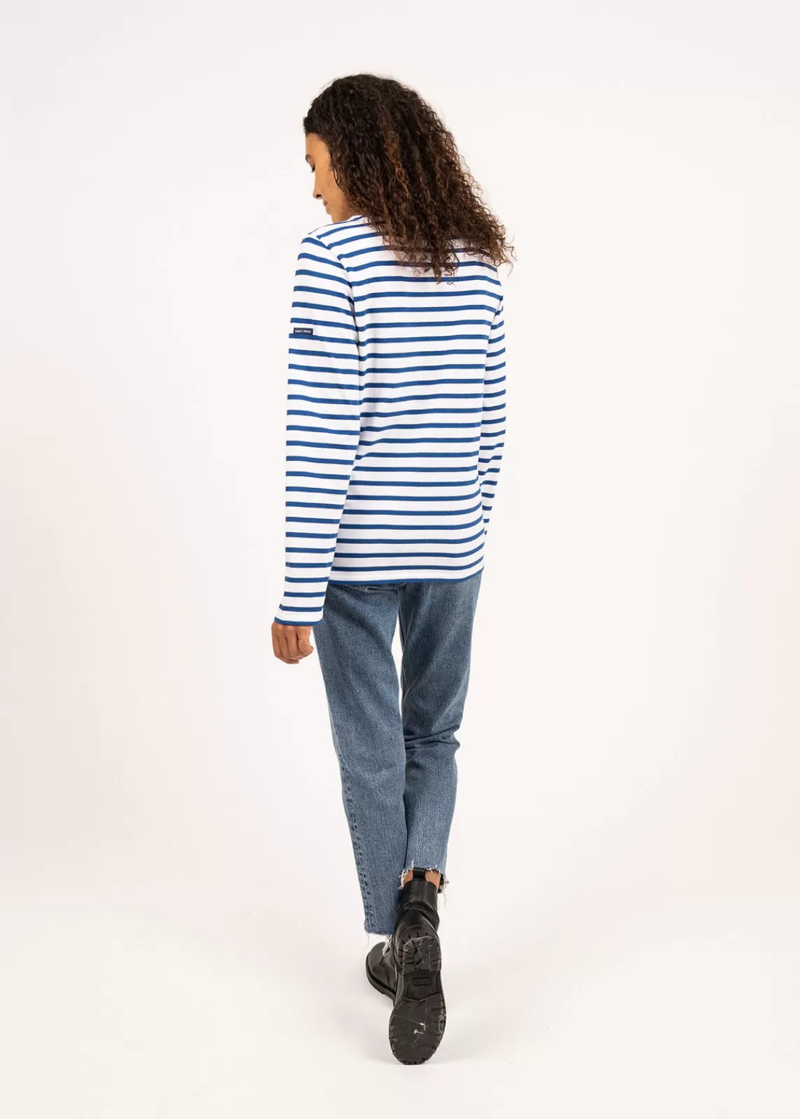 Sailor Striped Shirts>Saint James Minquiers unisex striped sailor shirt NEIGE/GITANE