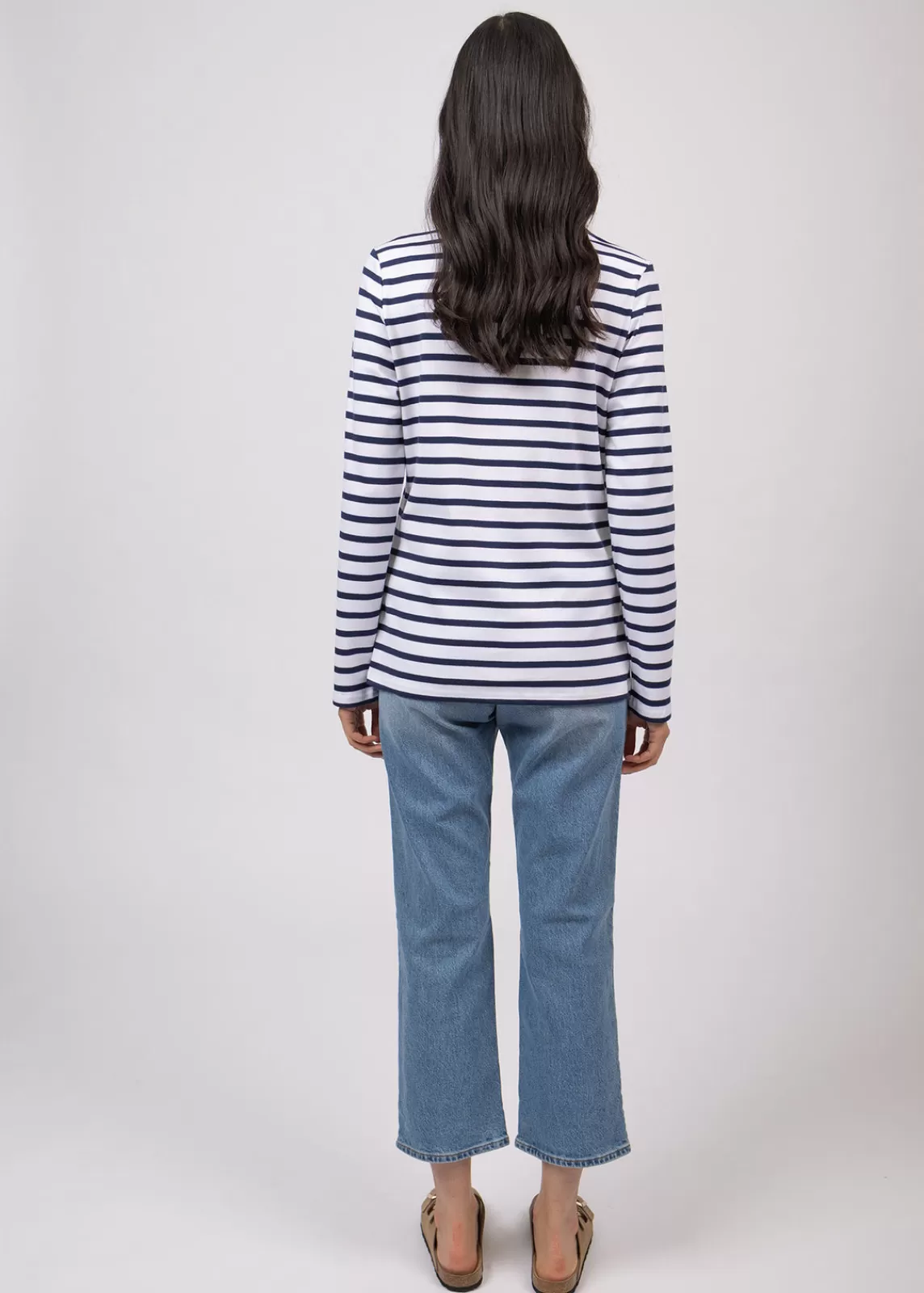 Sailor Striped Shirts>Saint James Minquilock iconic sailor striped shirt NEIGE/MARINE