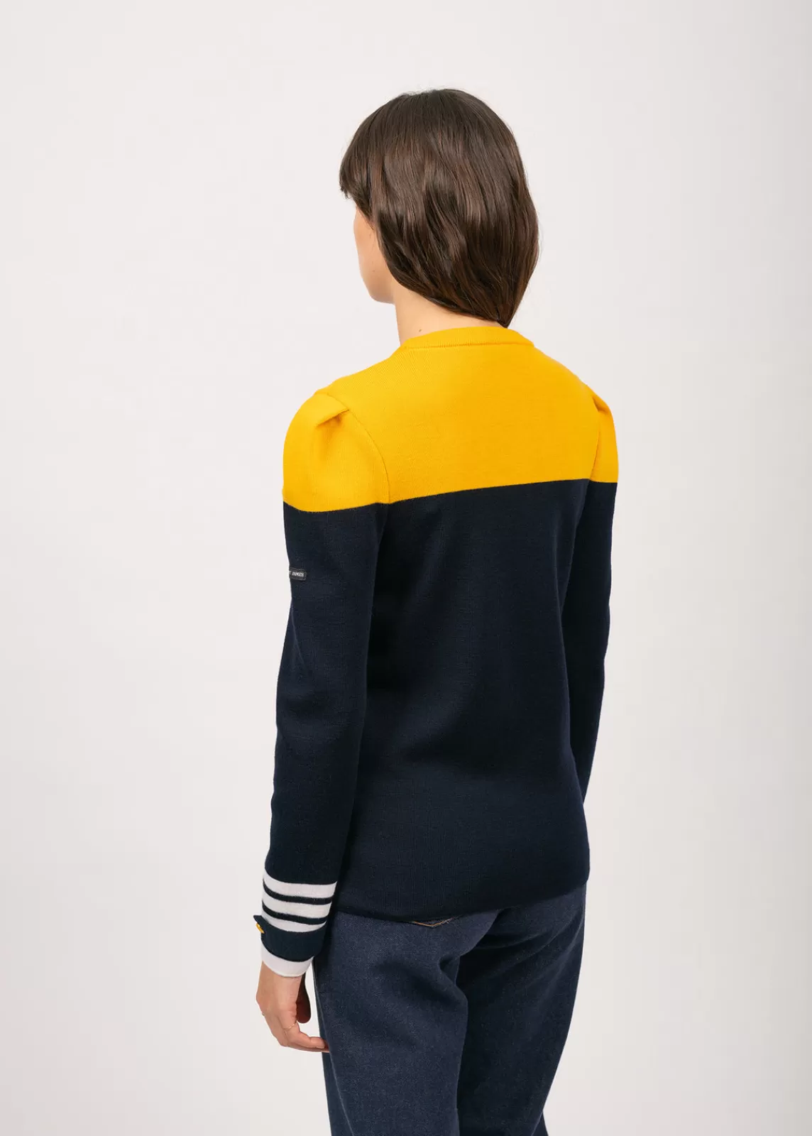 Jumpers, Cardigans, Jackets>Saint James Mirabeau bicolour sailor jumper Navy/Ciré/Blanc