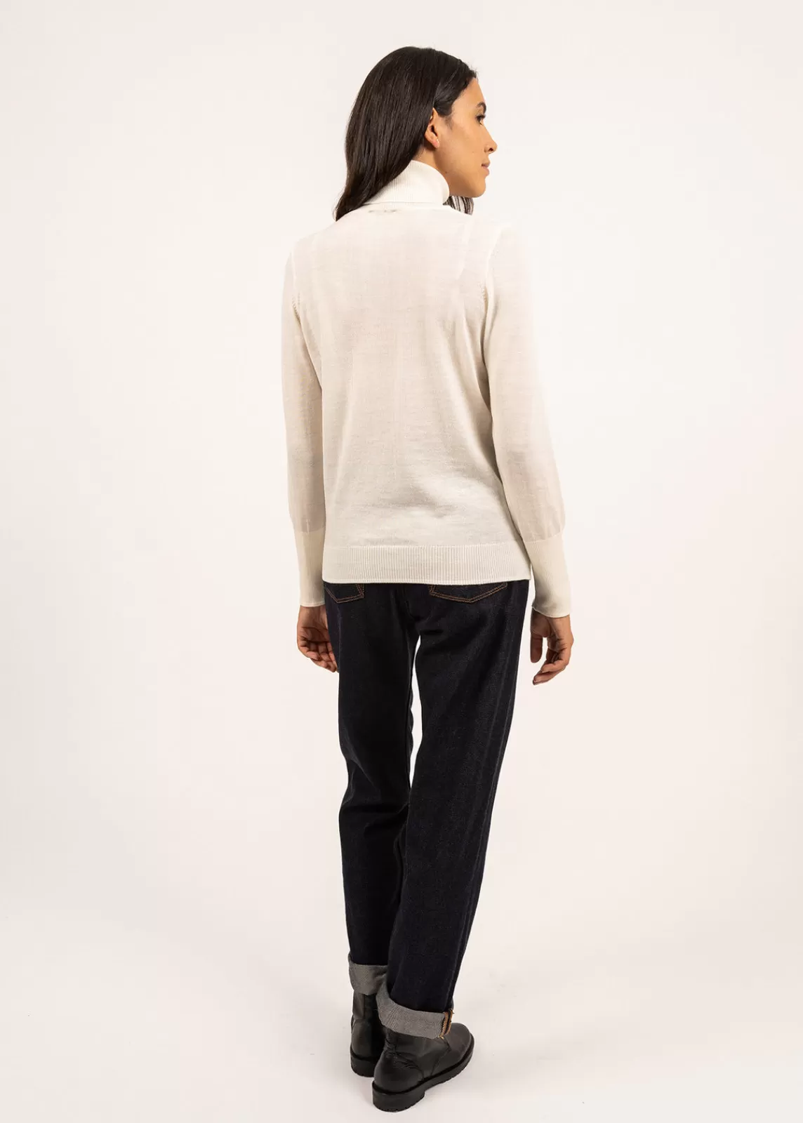 Jumpers, Cardigans, Jackets>Saint James Modène thin turtleneck jumper BLANCD'HIVER