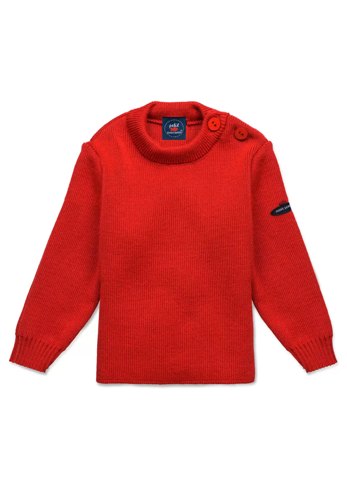 Sailor Jumpers>Saint James Moussaillon sailor jumper for babies ROUGE