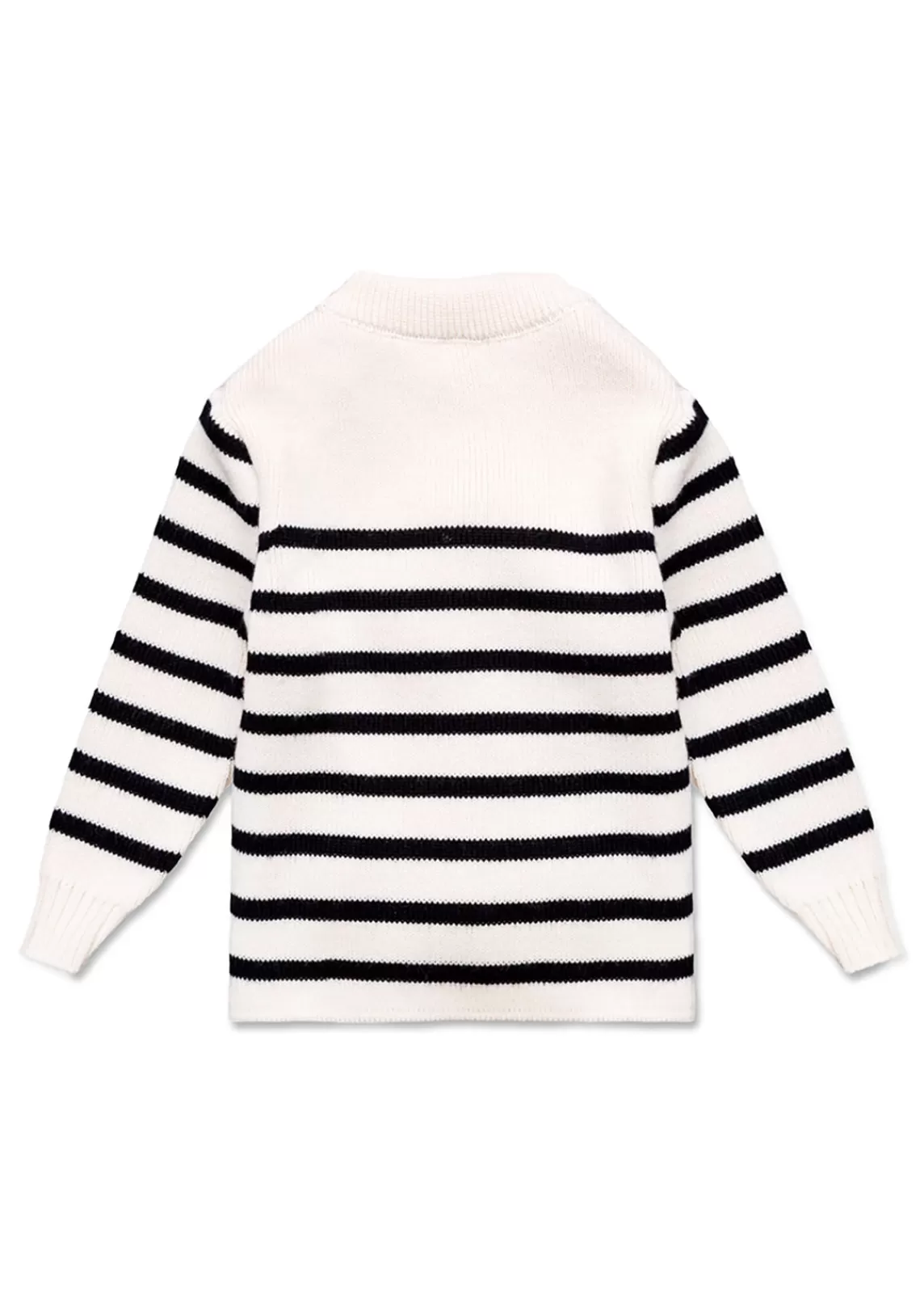 Sailor Jumpers>Saint James Moussaillon striped sailor jumper for babies ECUME/NAVY