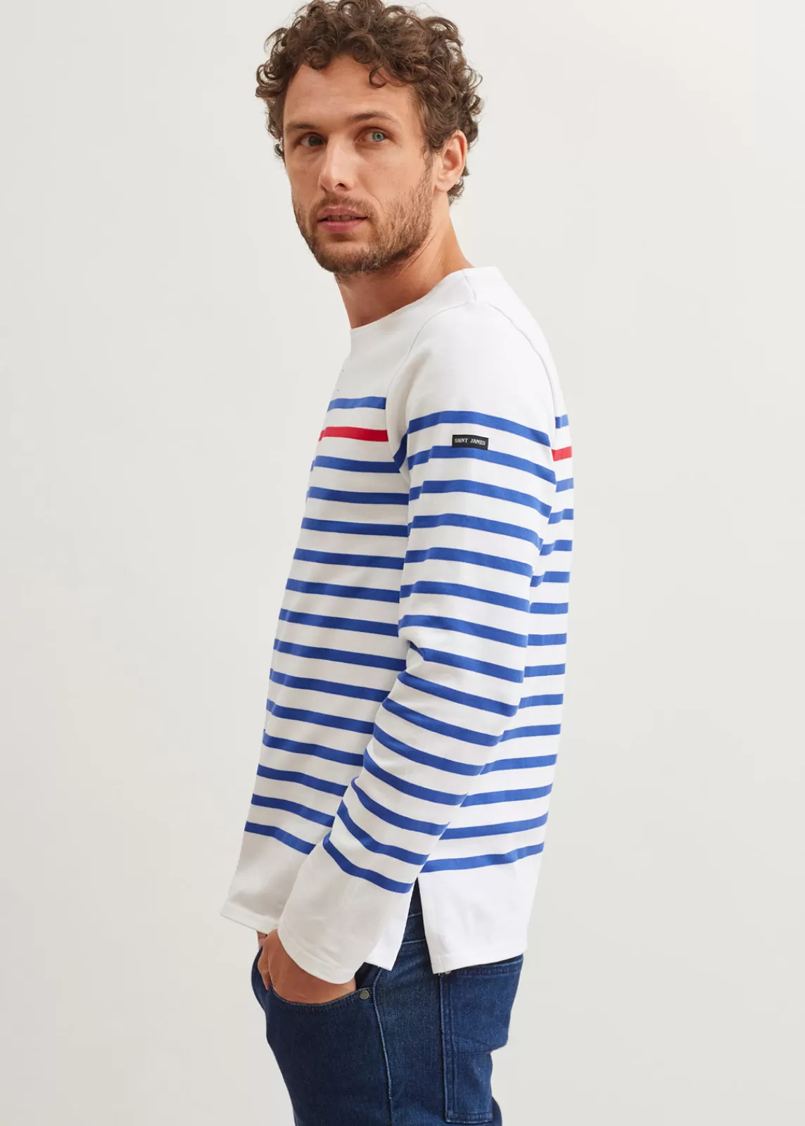 Sailor Striped Shirts>Saint James Naval authentic striped sailor shirt NEIGE/GITANE/TULIPE