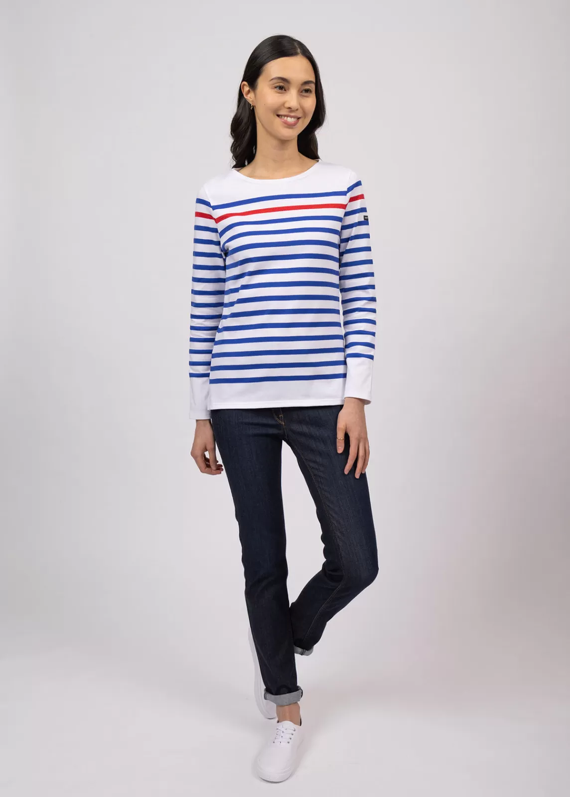 Sailor Striped Shirts>Saint James Naval authentic striped sailor shirt NEIGE/GITANE/TULIPE