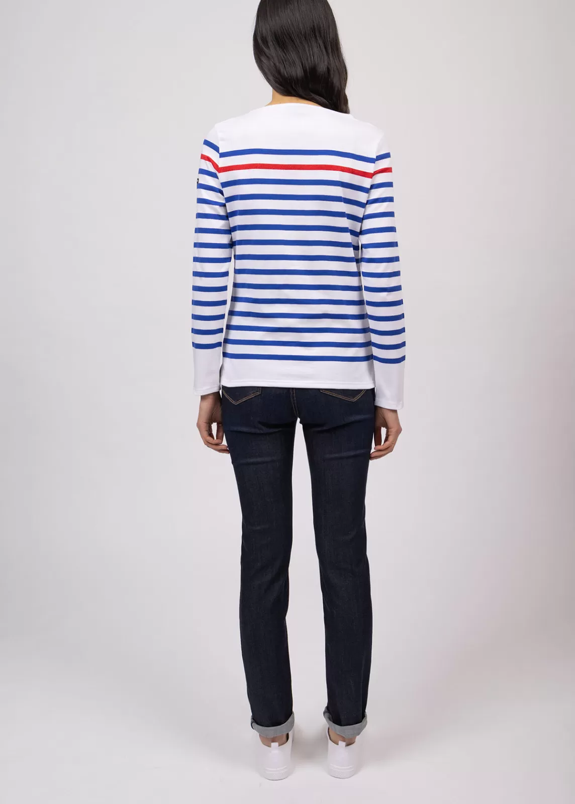 Sailor Striped Shirts>Saint James Naval authentic striped sailor shirt NEIGE/GITANE/TULIPE