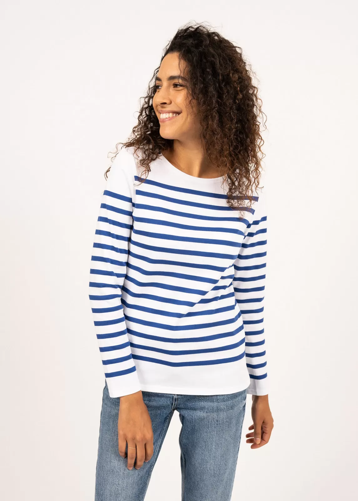 Sailor Striped Shirts>Saint James Naval woman authentic striped sailor shirt NEIGE/GITANE