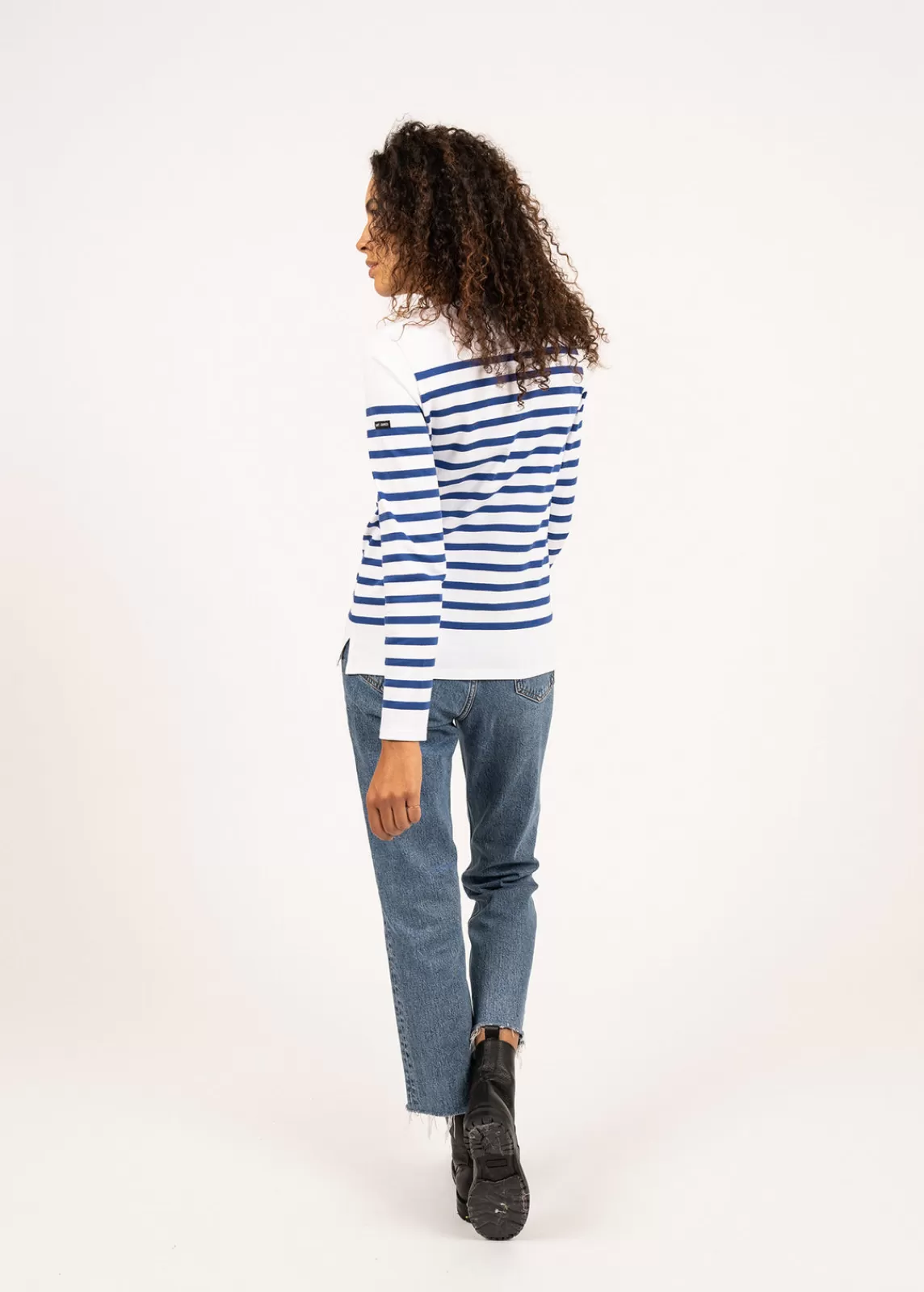 Sailor Striped Shirts>Saint James Naval woman authentic striped sailor shirt NEIGE/GITANE