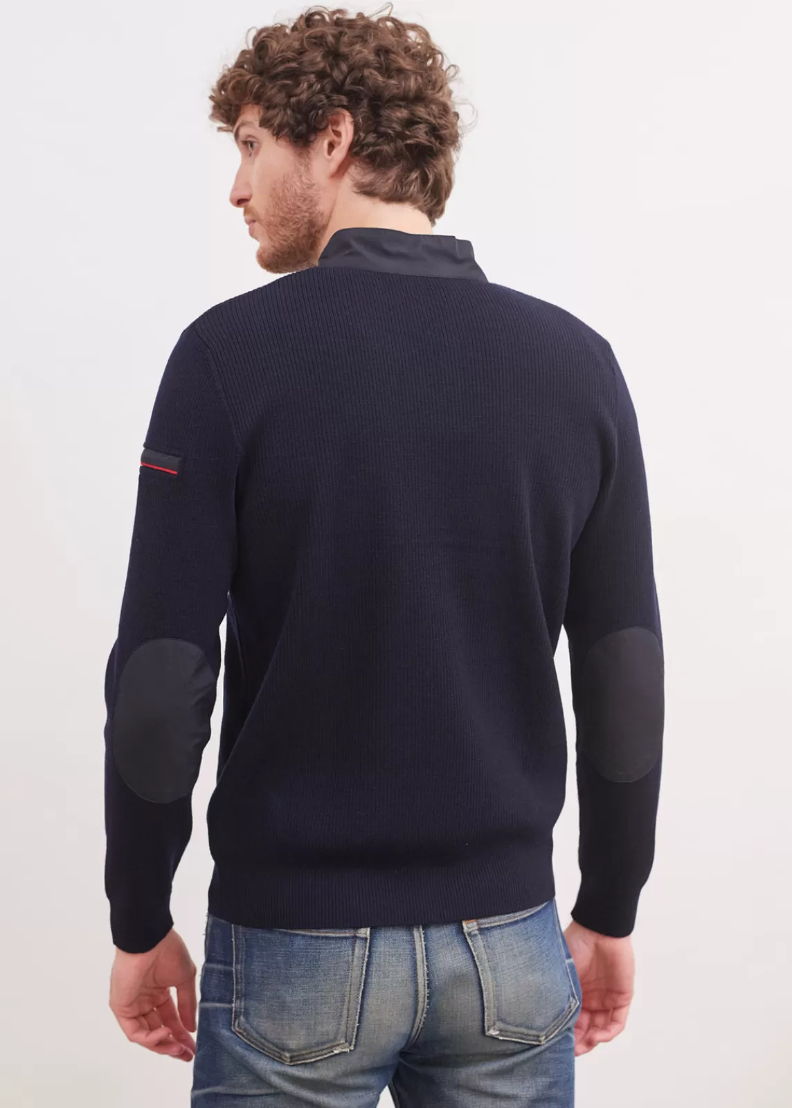 Jumpers & Cardigans>Saint James Navigateur zipped cardigan NAVY