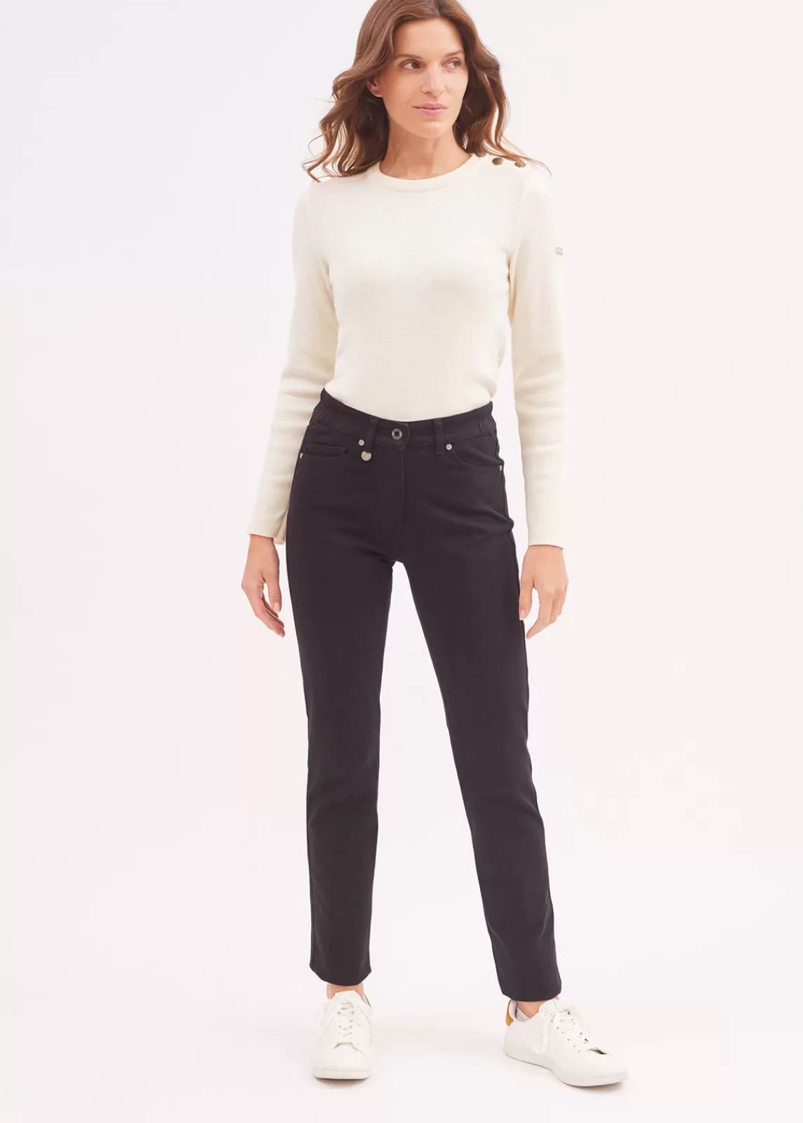 Trousers & Shorts>Saint James Patricia straight jeans NOIR