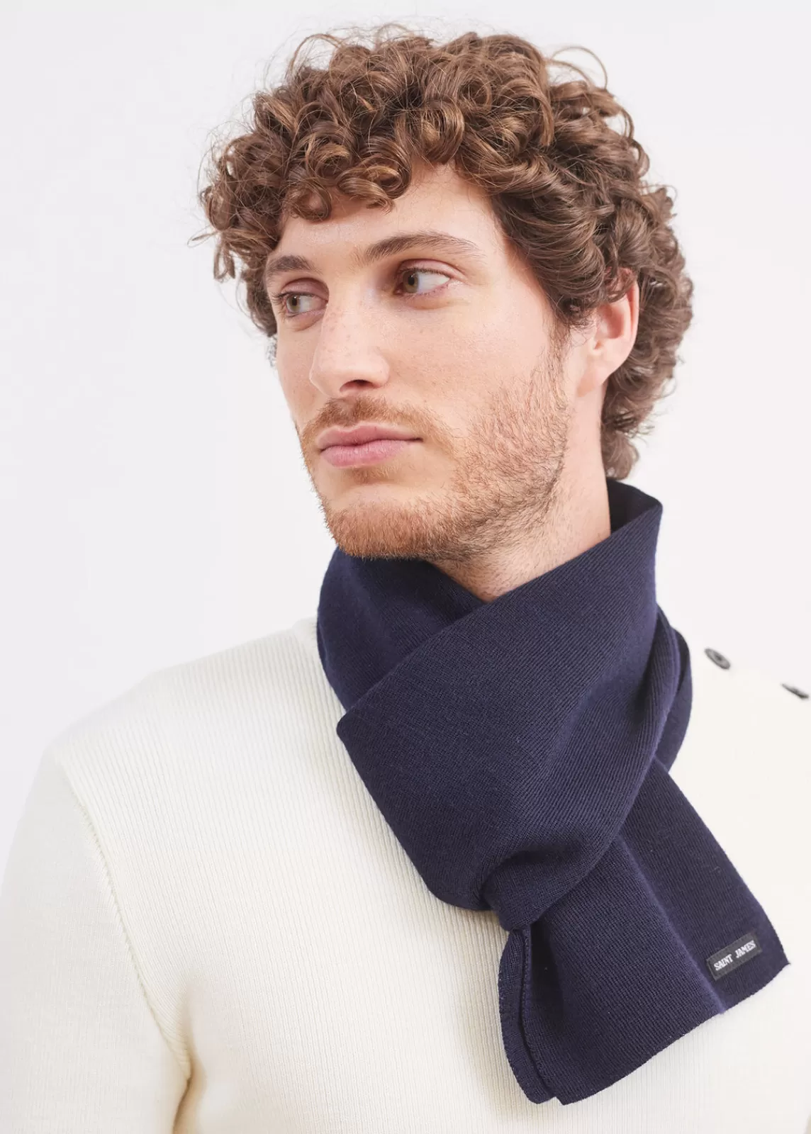 Accessories>Saint James Plain scarf MARINE