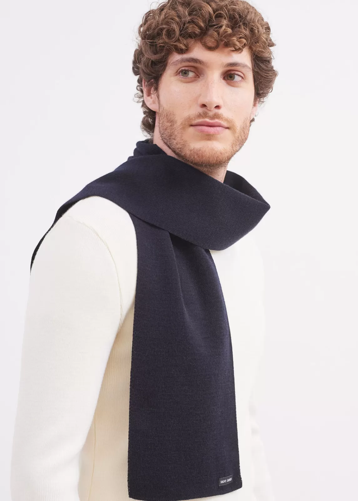 Accessories>Saint James Plain scarf NAVY