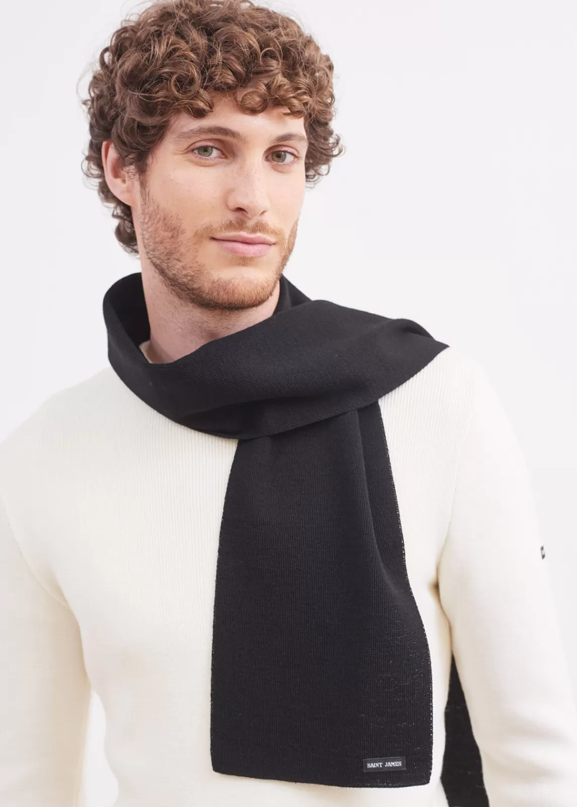 Accessories>Saint James Plain scarf NOIR