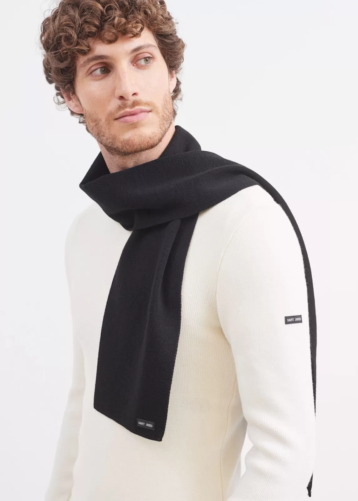 Accessories>Saint James Plain scarf NOIR