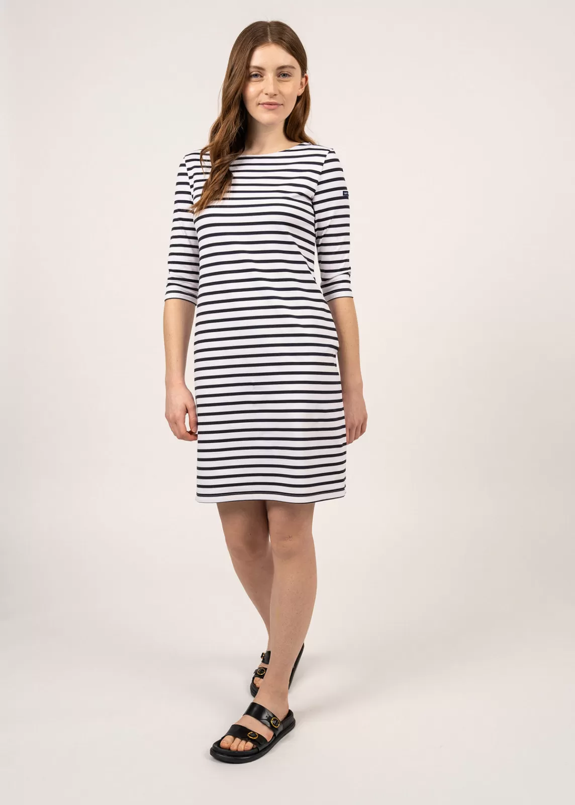 Dresses & Skirts>Saint James Propriano anti-UV striped dress NEIGE/NAVY