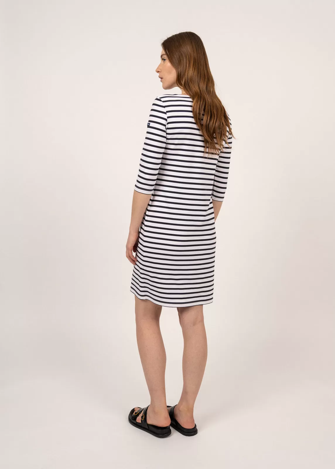 Dresses & Skirts>Saint James Propriano anti-UV striped dress NEIGE/NAVY