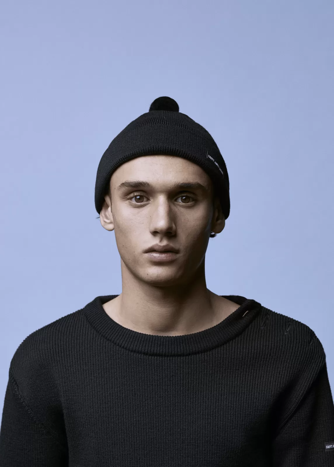 Hats & Beanies>Saint James Quatre Hiver bobble hat NOIR