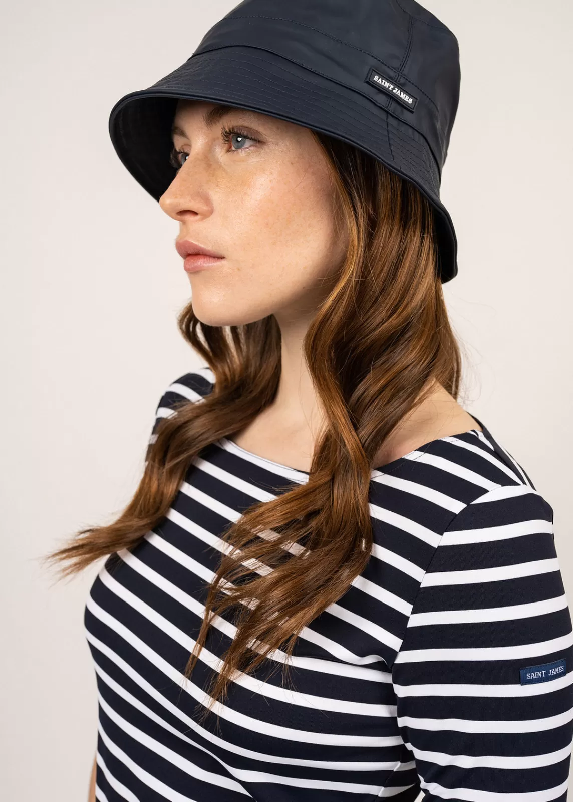 Accessories>Saint James Rain bucket hat MARINE