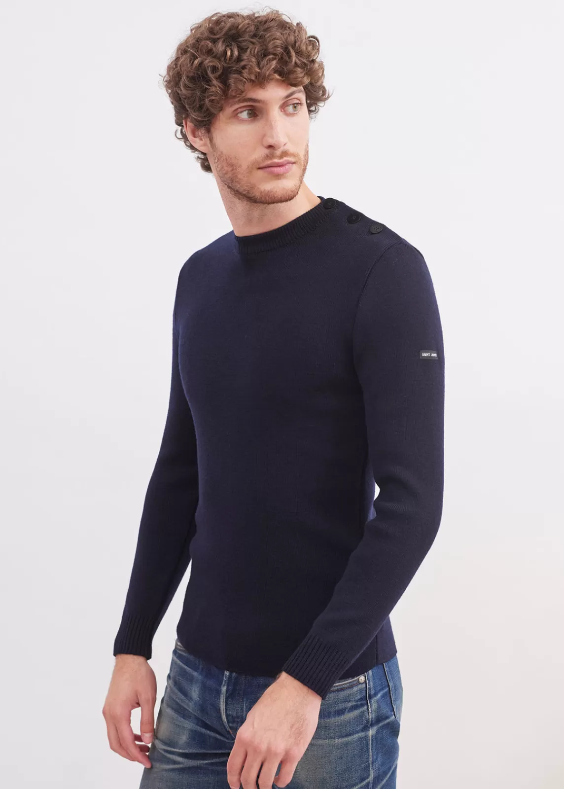 Sailor Jumpers>Saint James Rochefort sailor jumper NAVY