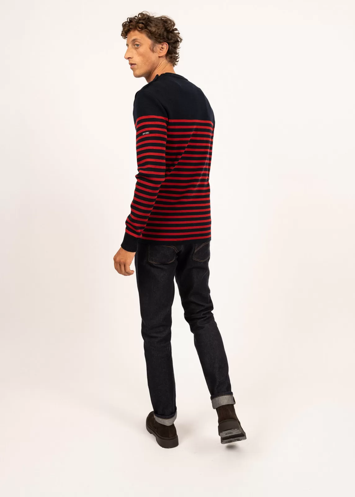 Sailor Jumpers>Saint James Rochefort striped sailor jumper NAVY/MEDOC