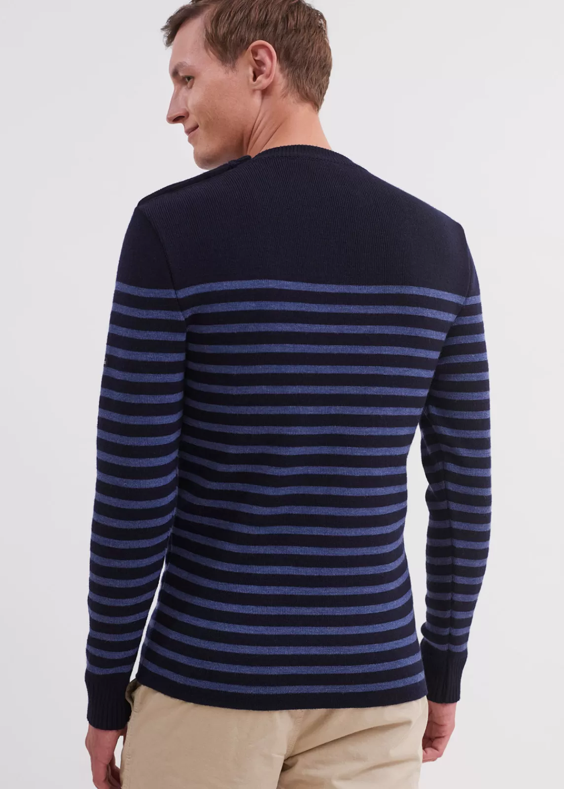 Sailor Jumpers>Saint James Rochefort striped sailor jumper NAVY/JEAN