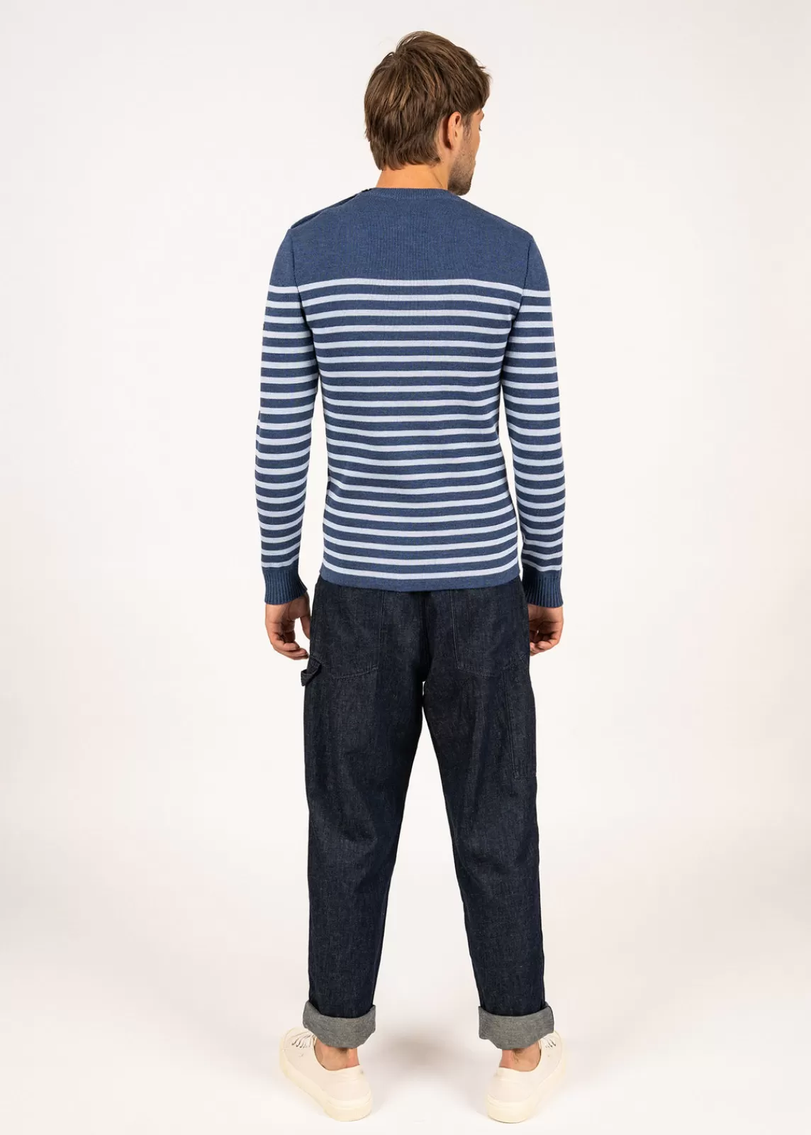 Sailor Jumpers>Saint James Rochefort striped sailor jumper JEAN/CIELCHINE