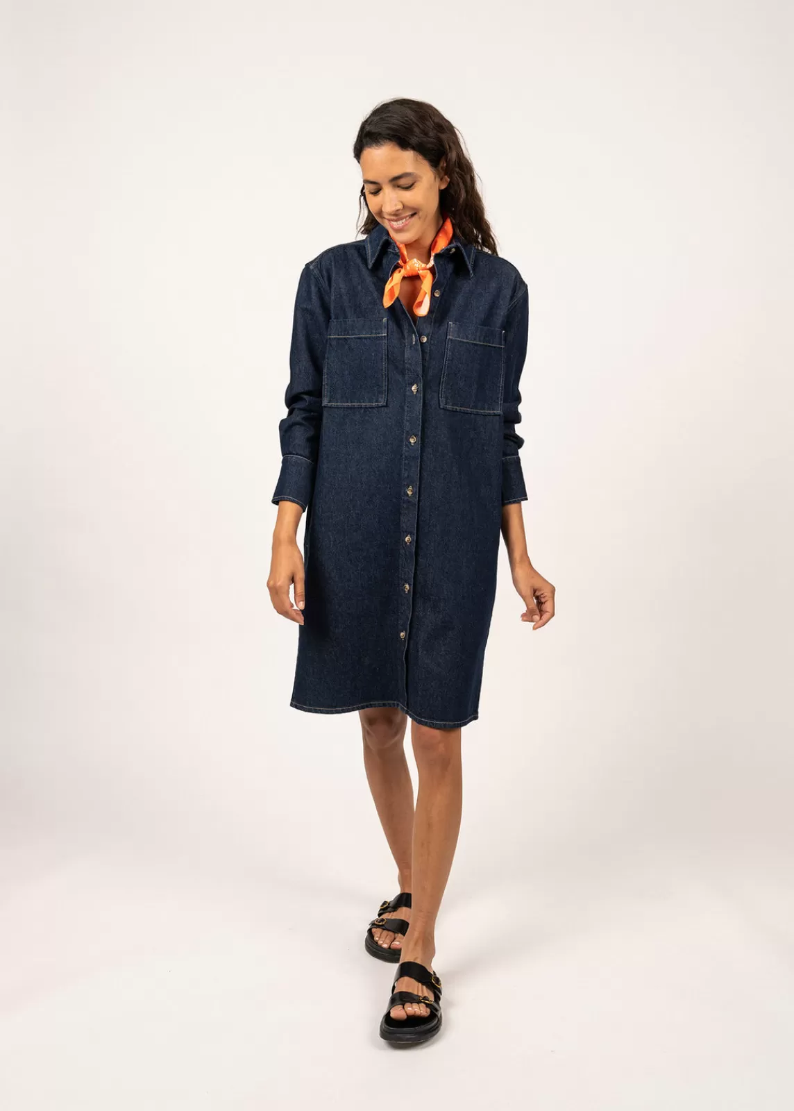 Dresses & Skirts>Saint James Roxane denim shirt dress JEAN