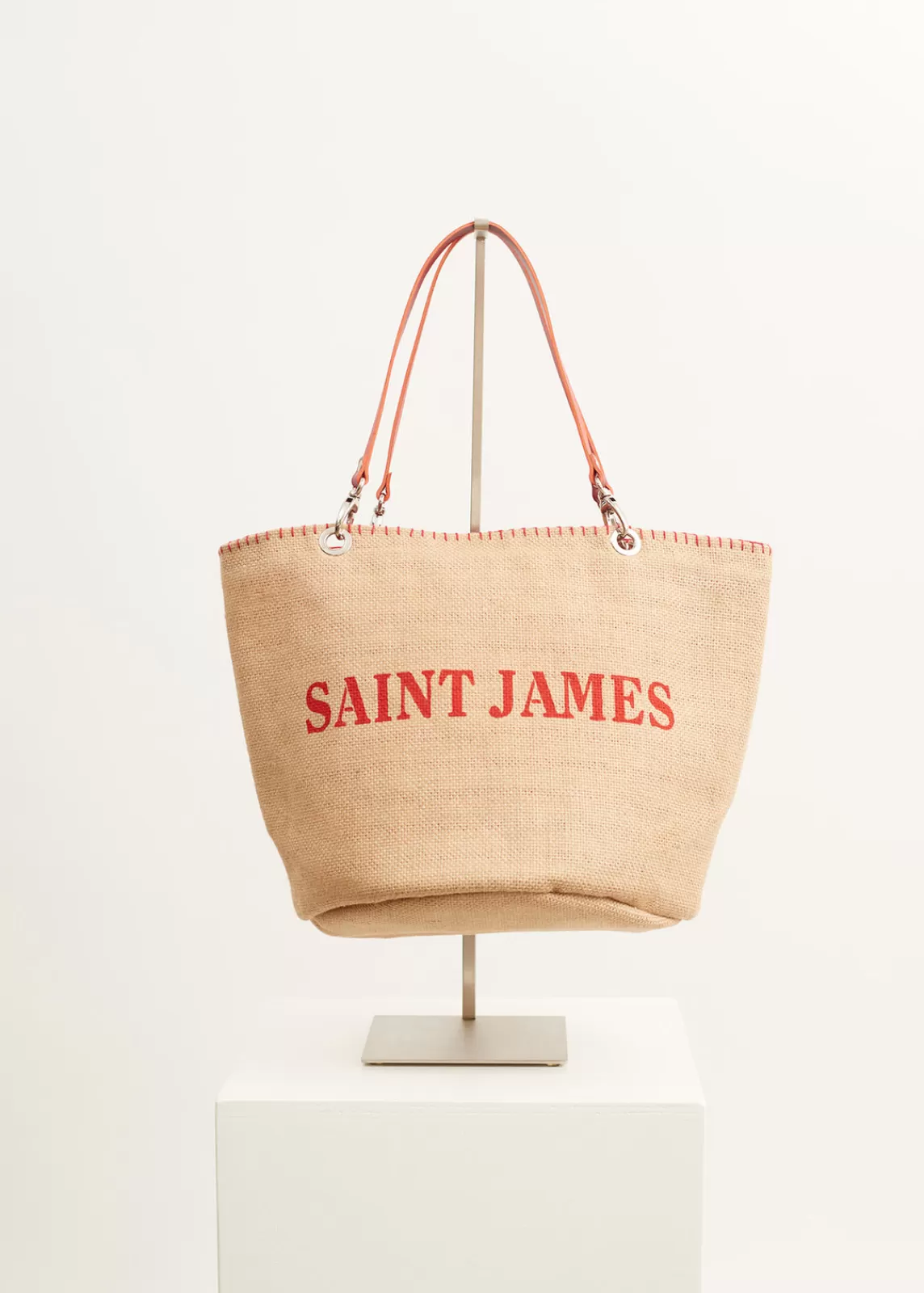 Accessories>Saint James carrier bag ECRU/TULIPE