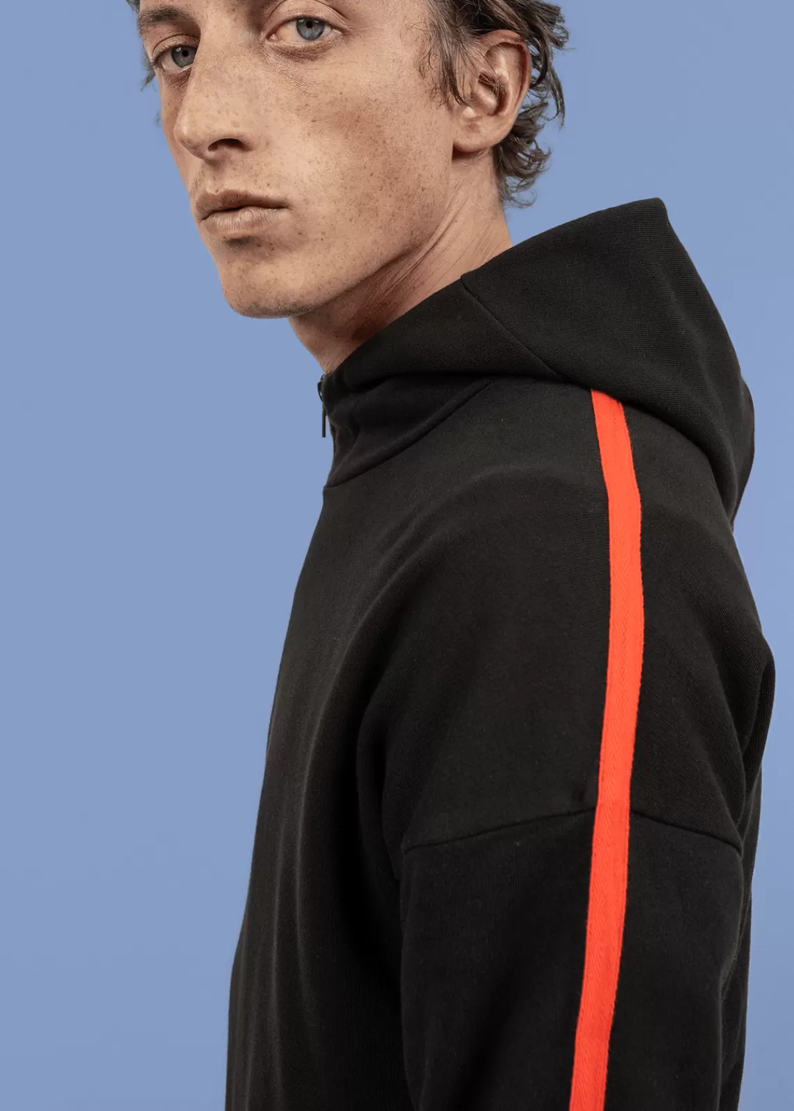 Jumpers & Cardigans>Saint James Saint Lunaire hooded sweatshirt Noir/Rouge