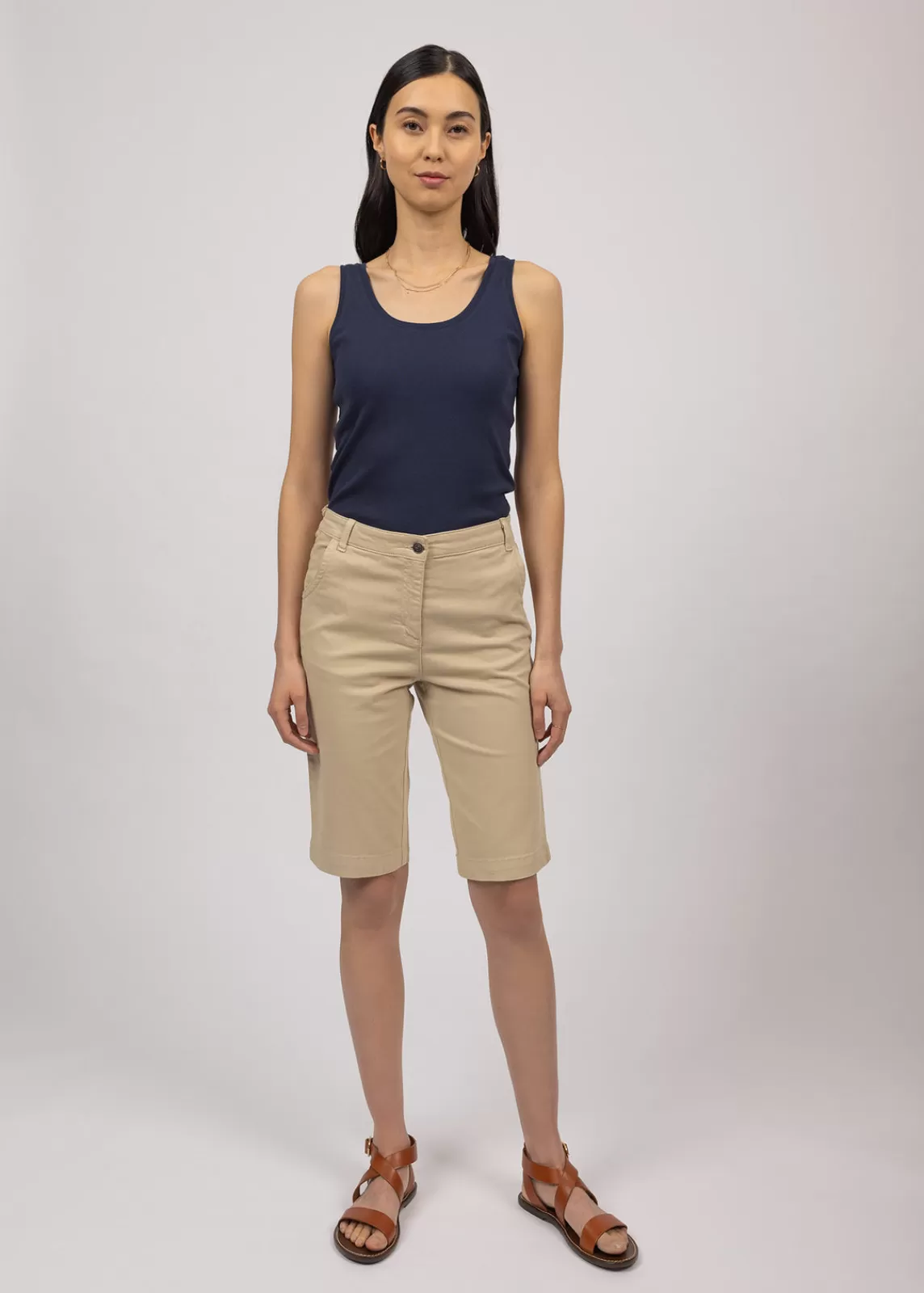 Trousers & Shorts>Saint James Samantha plain Bermuda shorts PLAGE