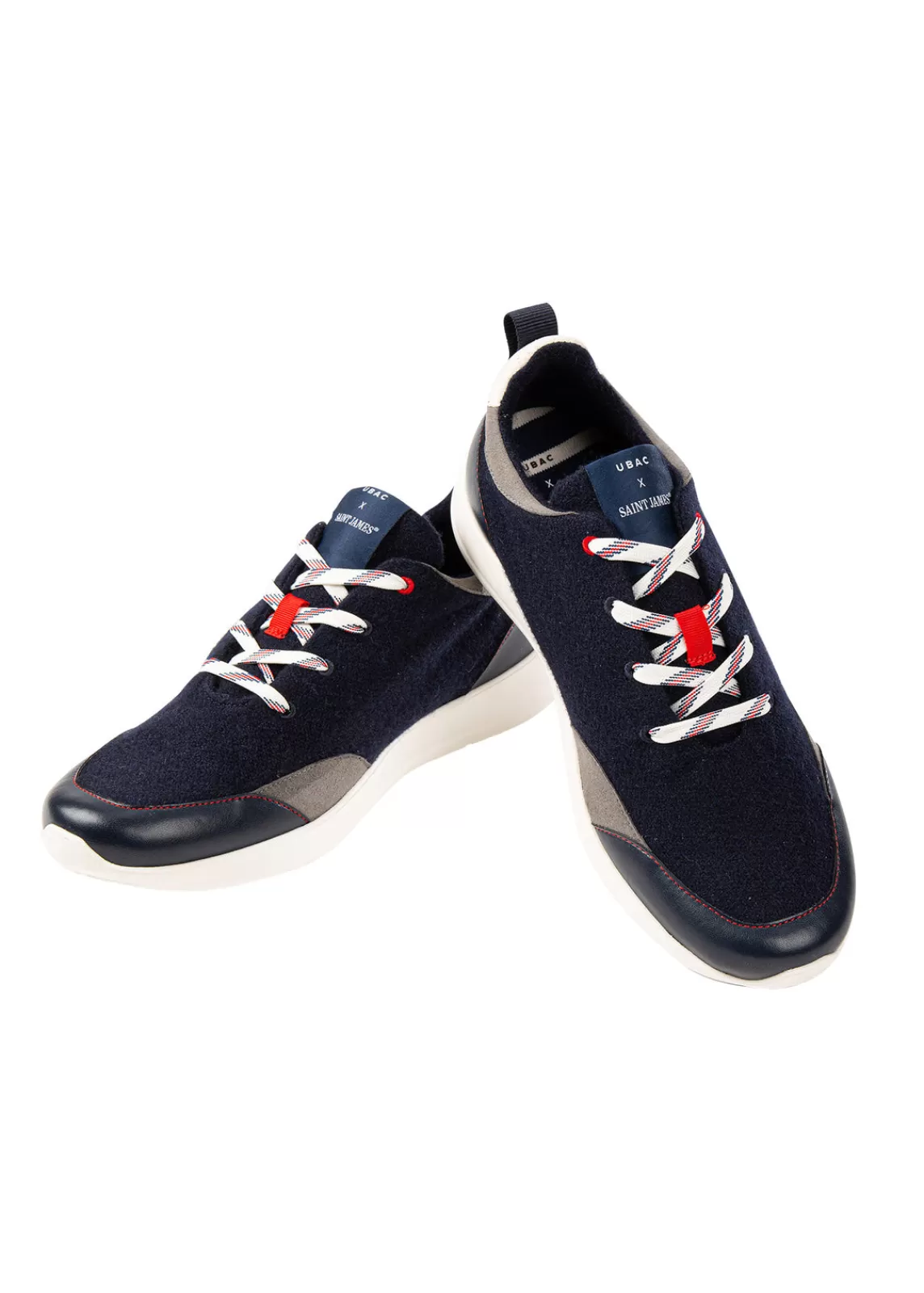 Shoes & Socks>Saint James Sneakers in recycled wool NAVY