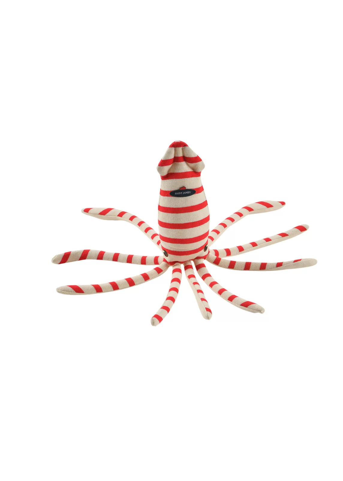 Soft Toys>Saint James Squid soft toy ECRU/TULIPE