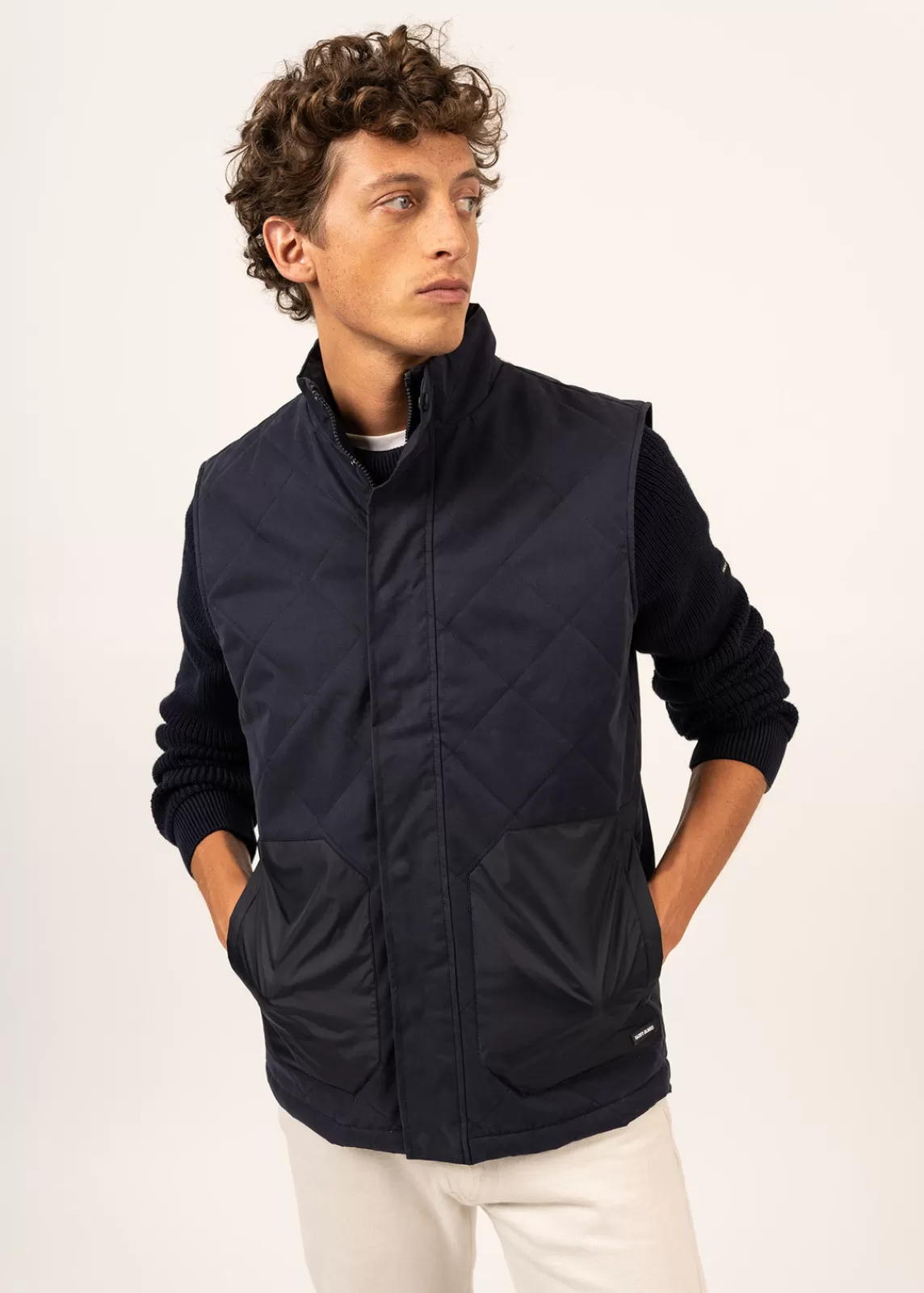 Shell Jackets & Raincoats>Saint James St Gaston sleeveless jacket MARINE