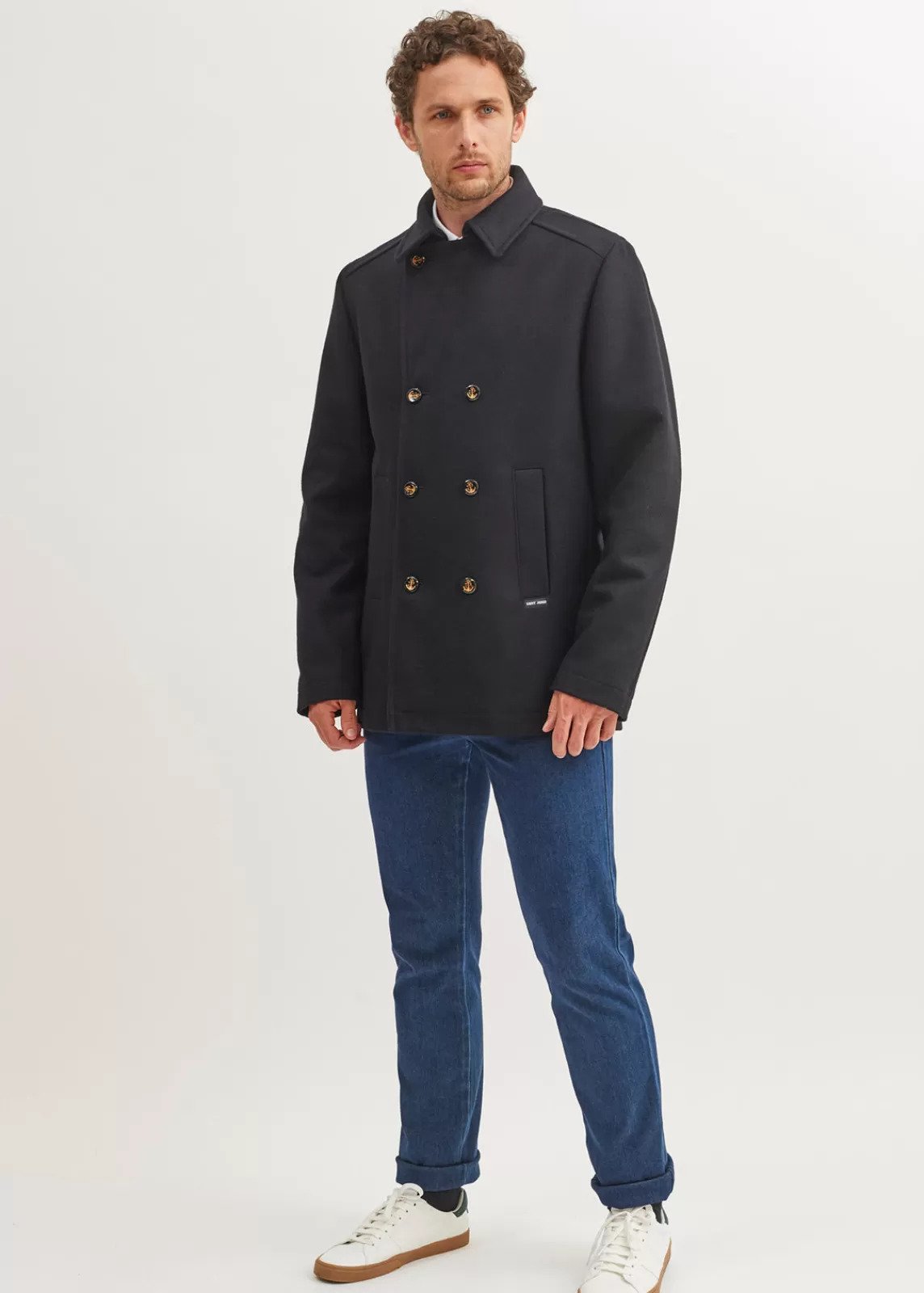 Coats>Saint James St Hilaire peacoat NAVY