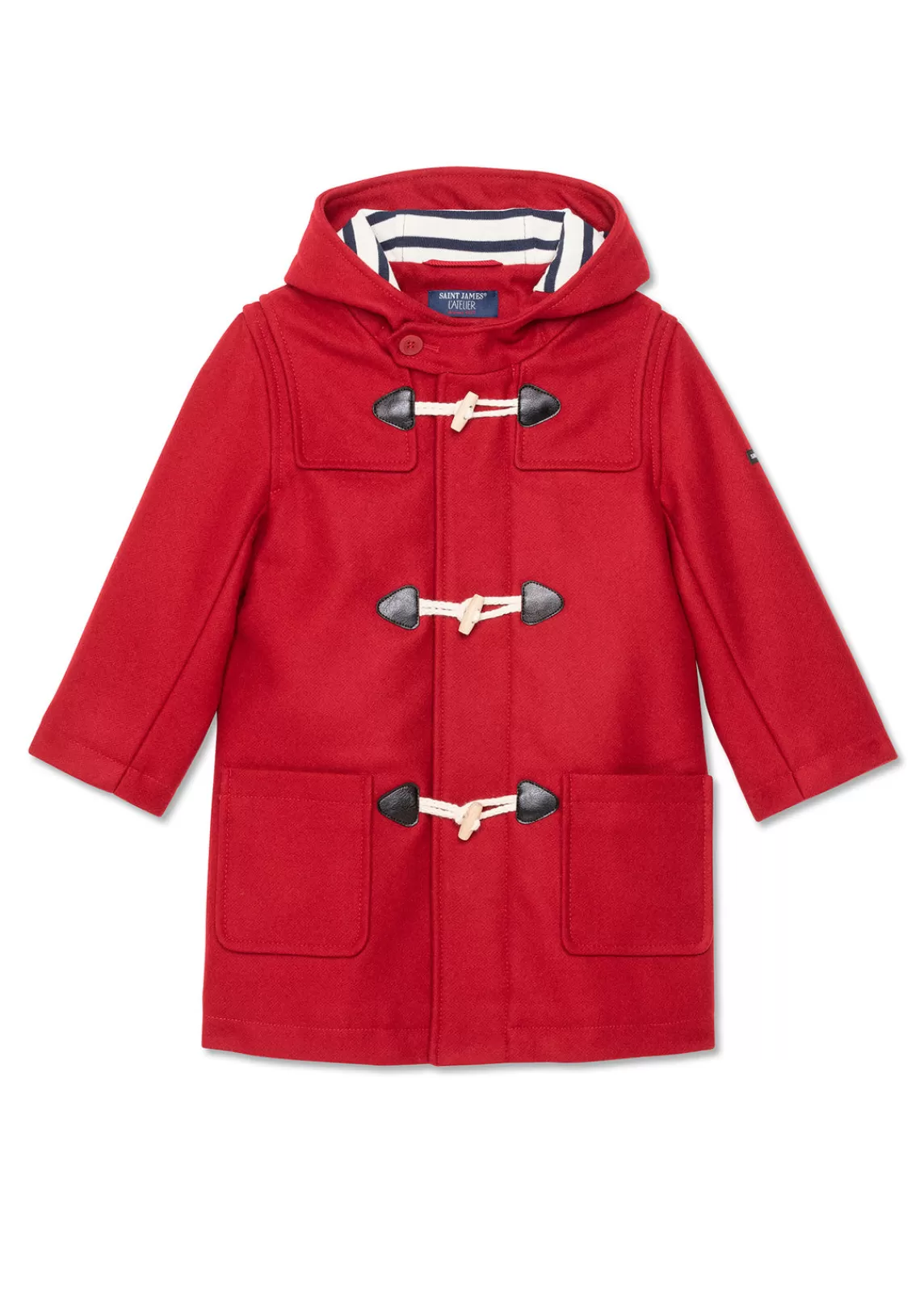 Coats>Saint James St Malo duffle-coat for children ROUGE