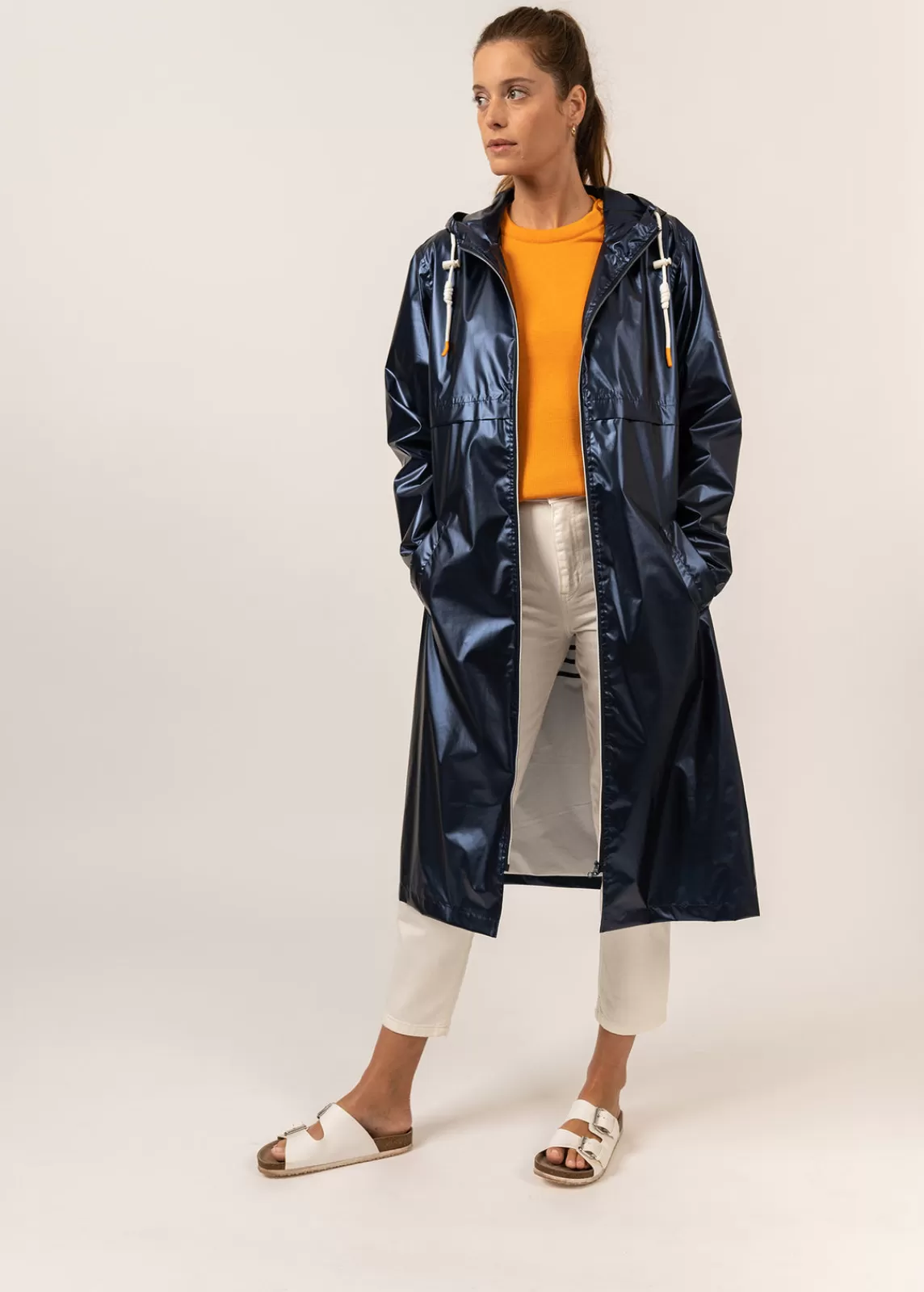 Shell Jackets & Raincoats>Saint James Ste Louna long raincoat MARINE