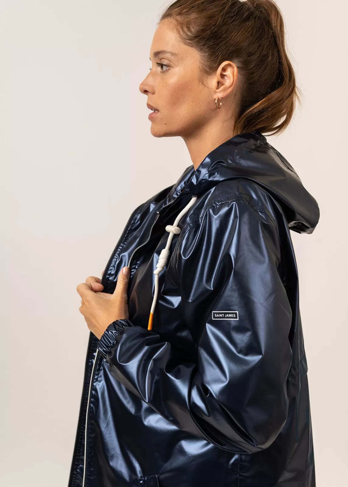 Shell Jackets & Raincoats>Saint James Ste Louna long raincoat MARINE