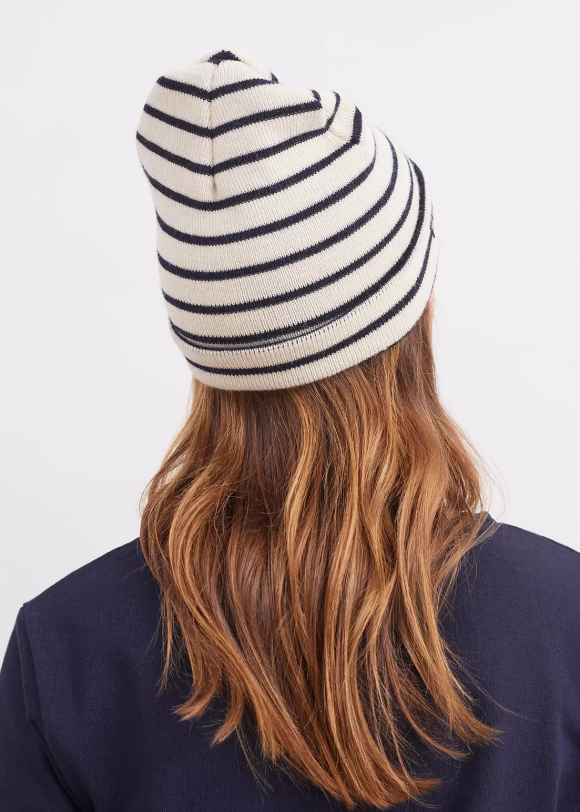 Hats & Beanies>Saint James Striped sailor hat ECRU/MARINE