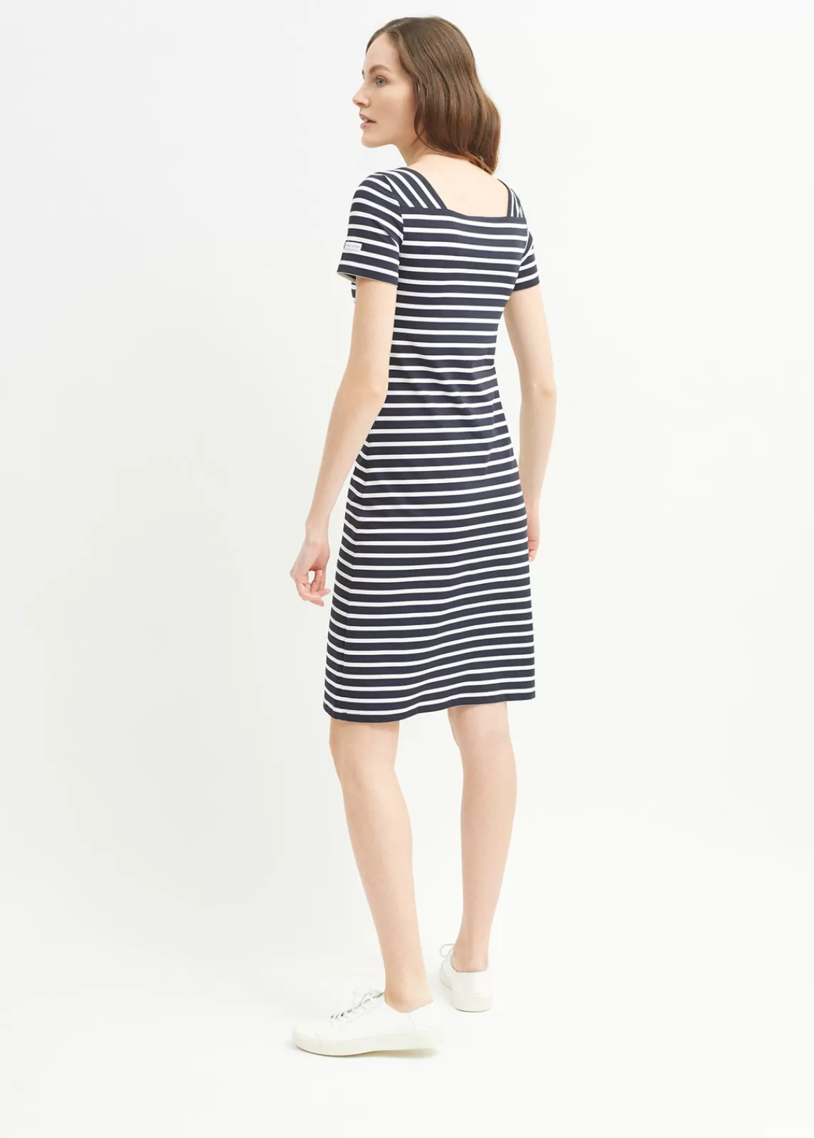 Dresses & Skirts>Saint James Tolède anti-UV striped dress NAVY/NEIGE