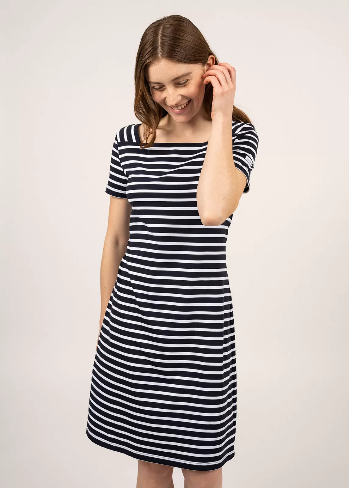 Dresses & Skirts>Saint James Tolède anti-UV striped dress NAVY/NEIGE