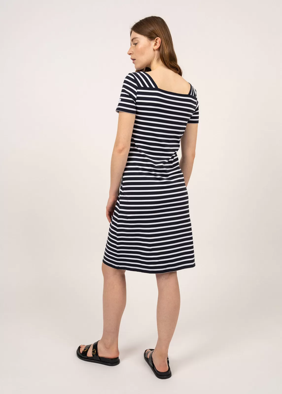 Dresses & Skirts>Saint James Tolède anti-UV striped dress NAVY/NEIGE