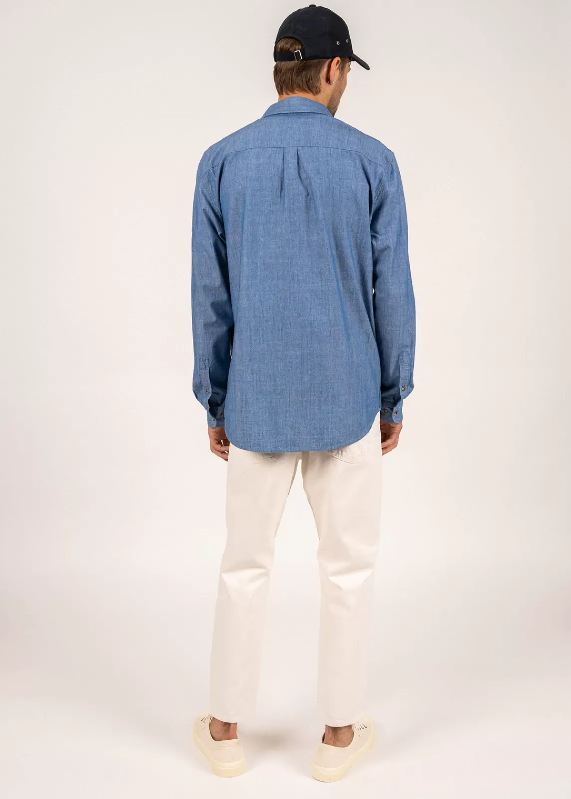 Shirts>Saint James Turner long sleeve shirt INDIGO