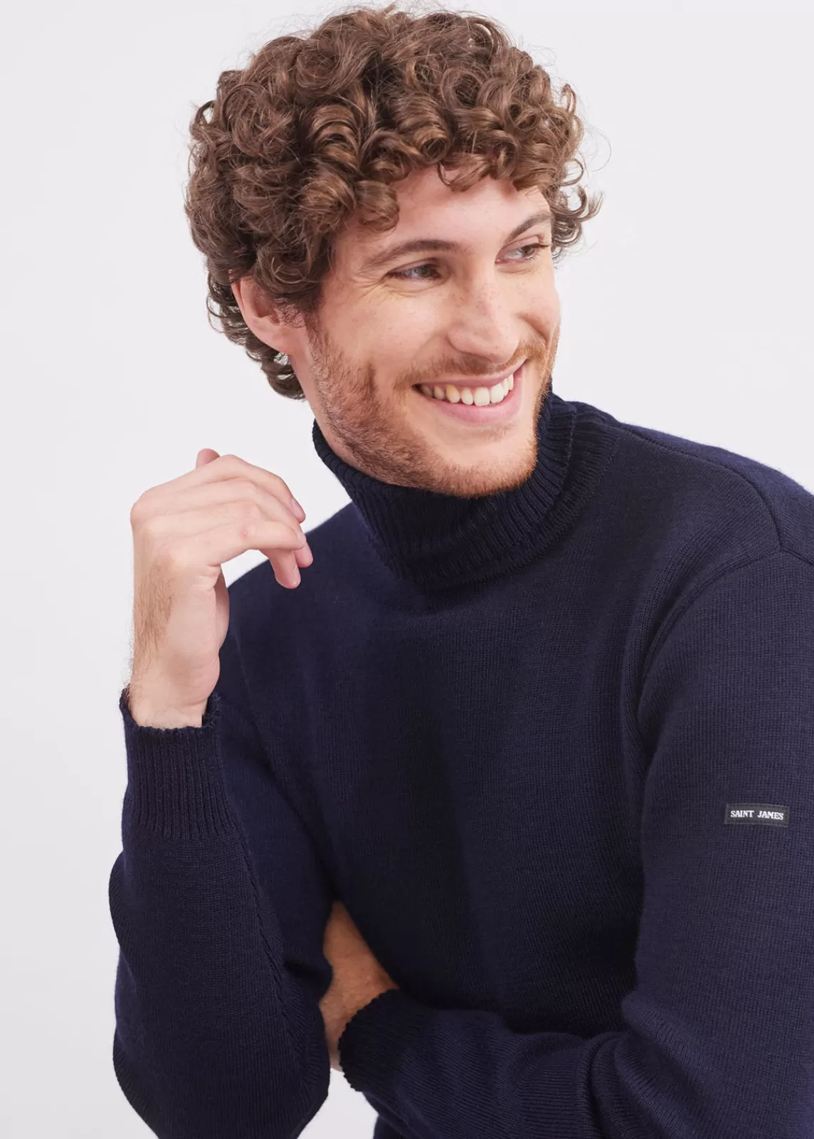 Jumpers & Cardigans>Saint James Turtleneck sailor jumper MARINE